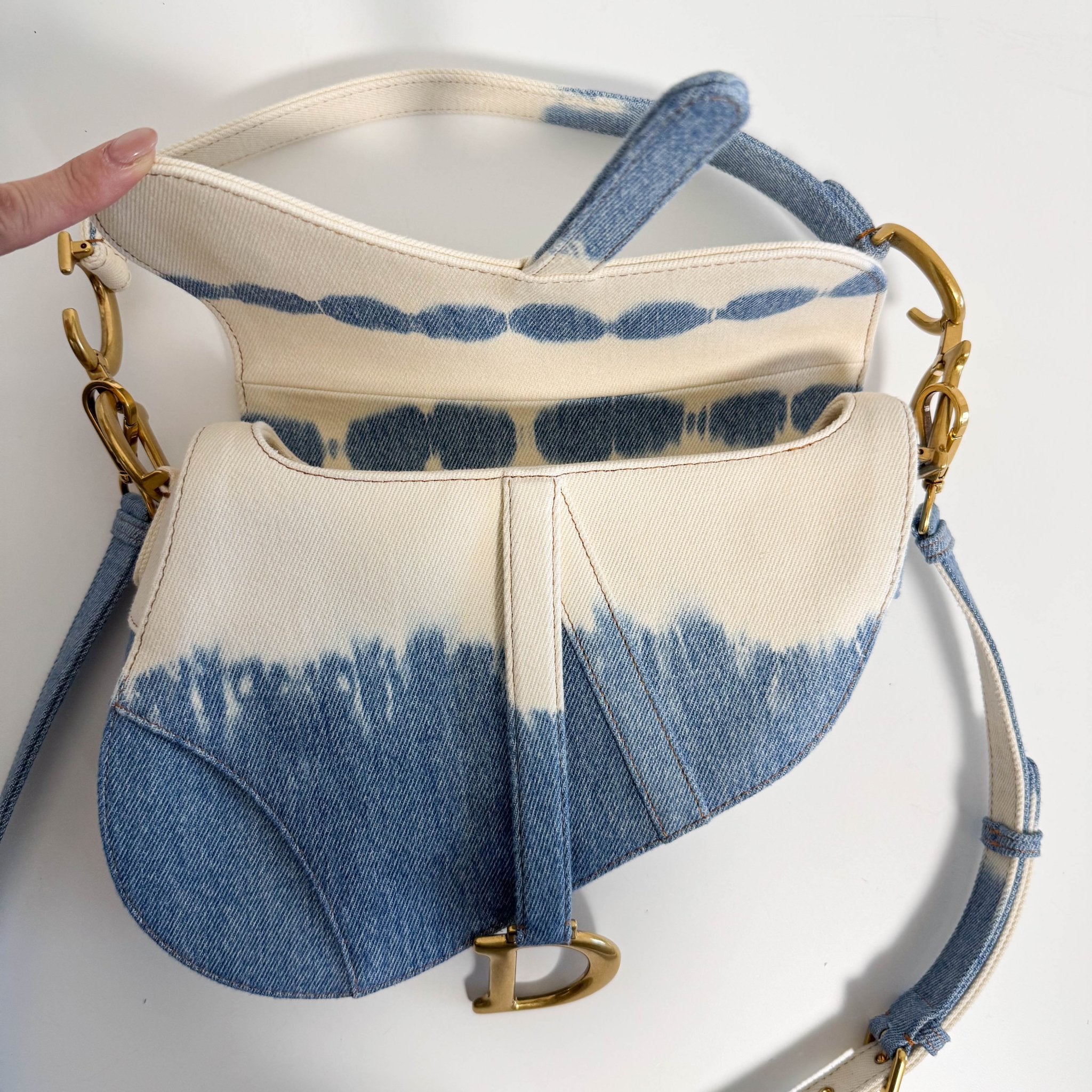 DIOR Saddle Light Blue Denim Shoulder Bag, in , Sold by HIVE PRELOVED - Shoulder Bags, ,