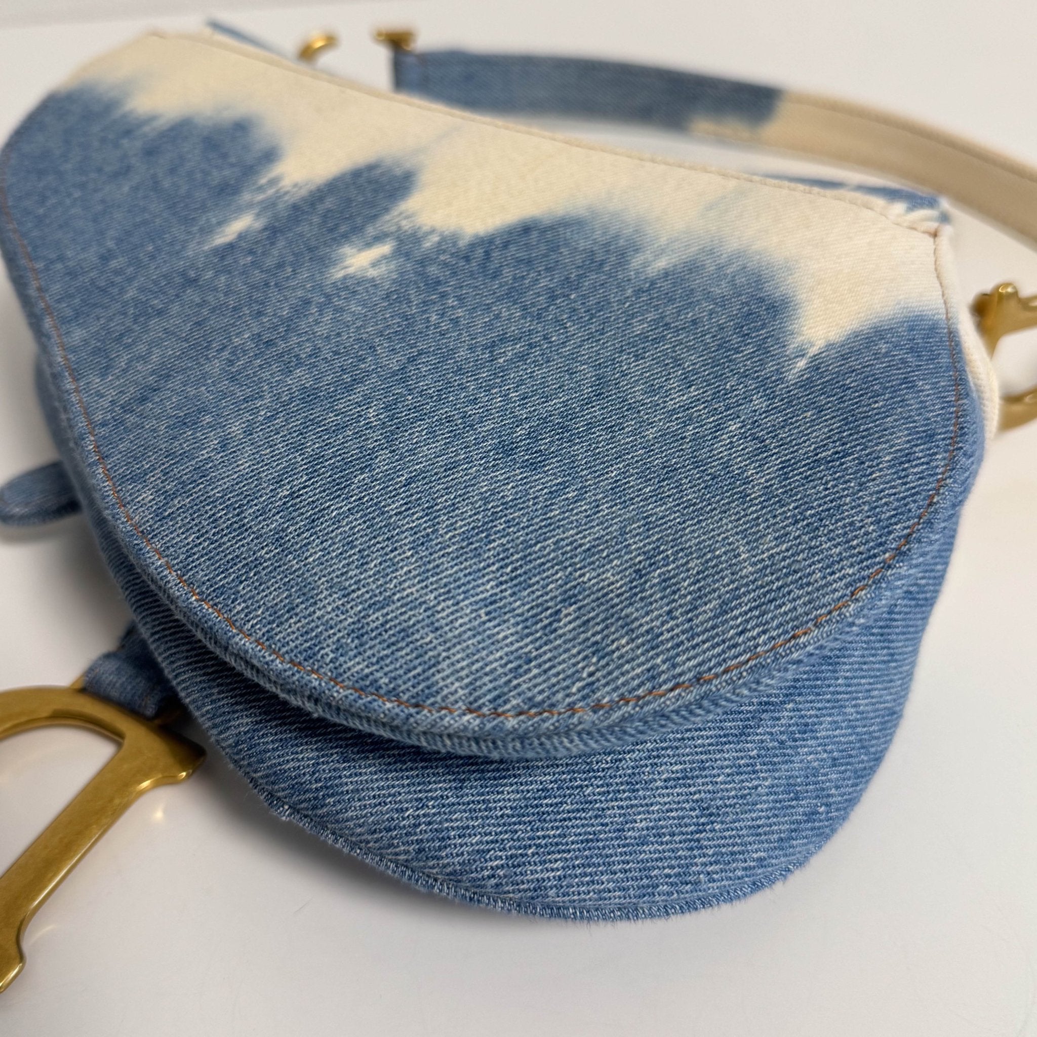 DIOR Saddle Light Blue Denim Shoulder Bag, in , Sold by HIVE PRELOVED - Shoulder Bags, ,