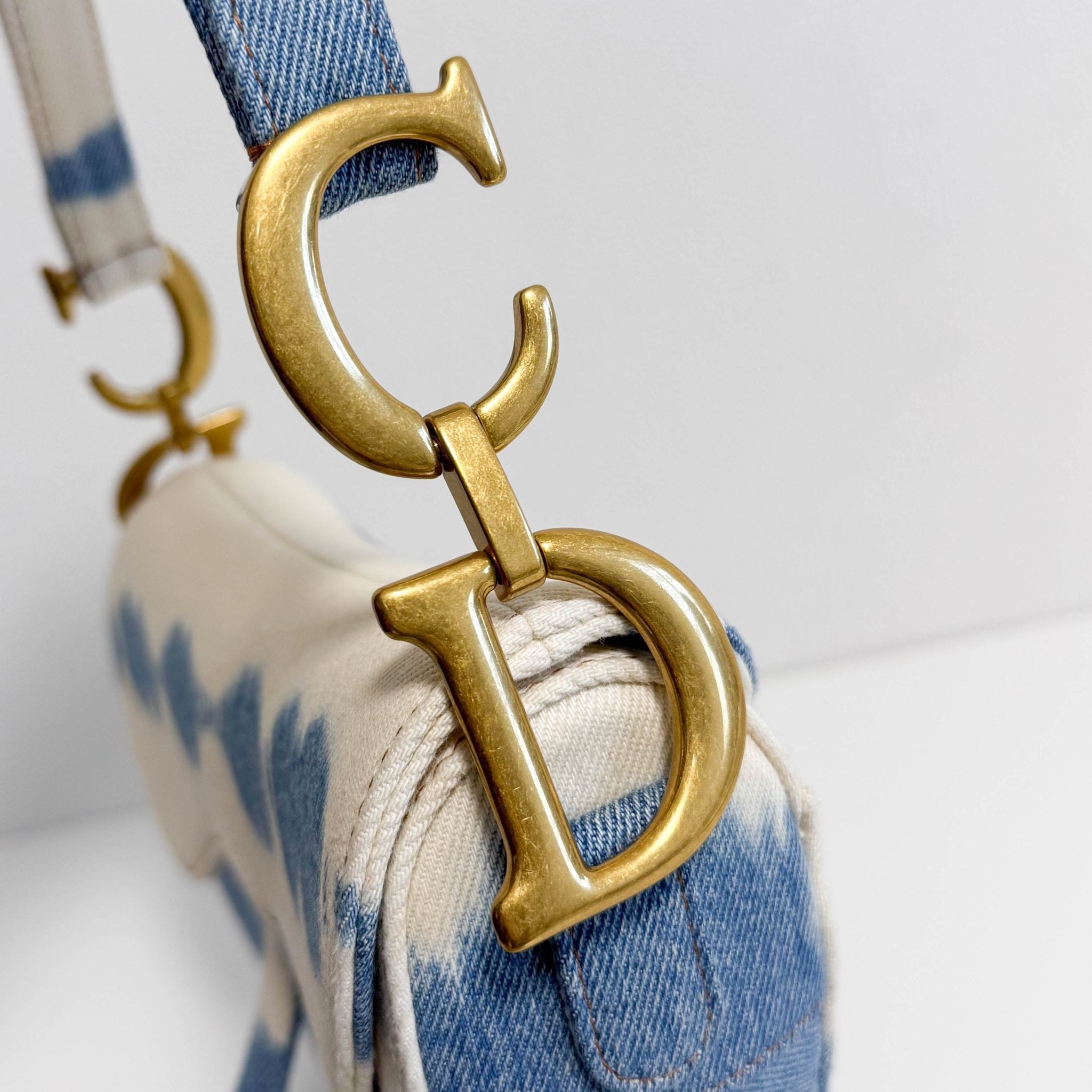 DIOR Saddle Light Blue Denim Shoulder Bag, in , Sold by HIVE PRELOVED - Shoulder Bags, ,