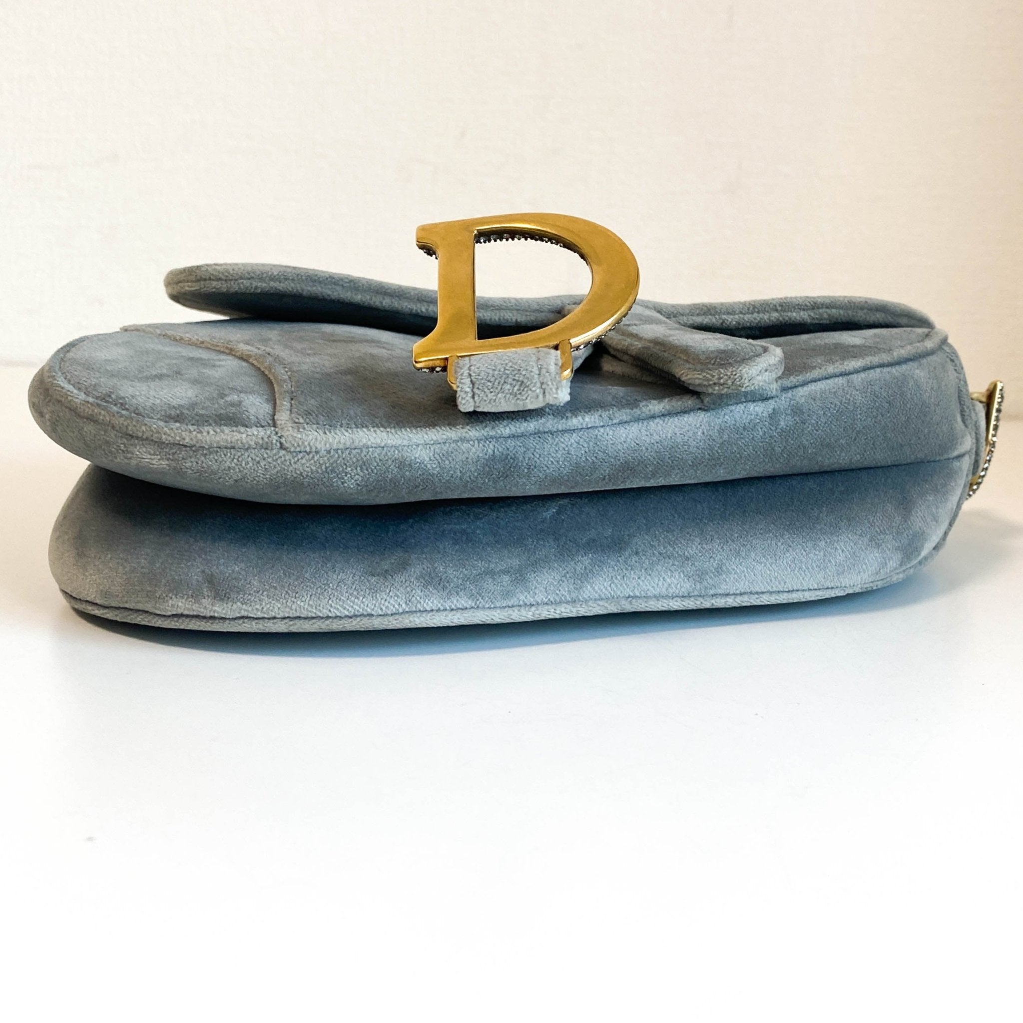 DIOR Saddle Mini Grey Suede Handle Bag, in , Sold by HIVE PRELOVED - Handle Bags, ,