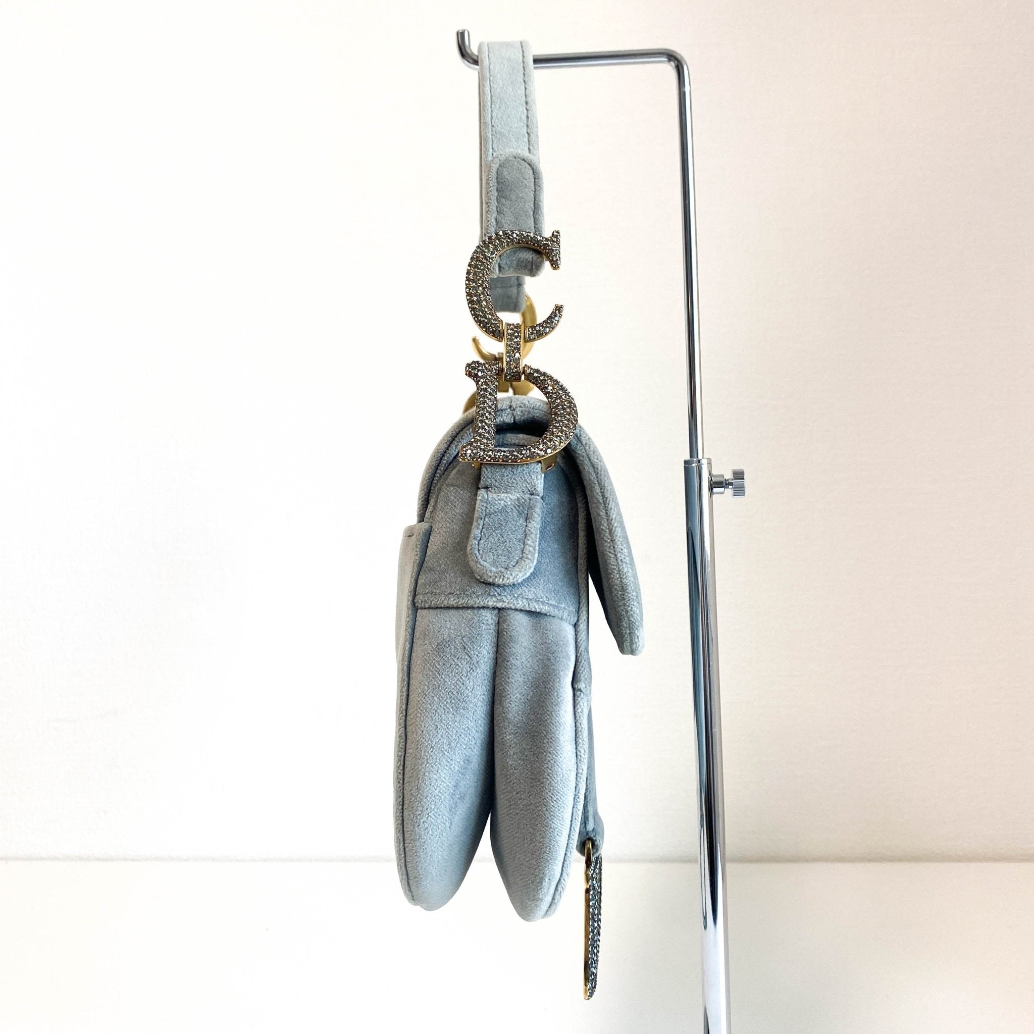 DIOR Saddle Mini Grey Suede Handle Bag, in , Sold by HIVE PRELOVED - Handle Bags, ,