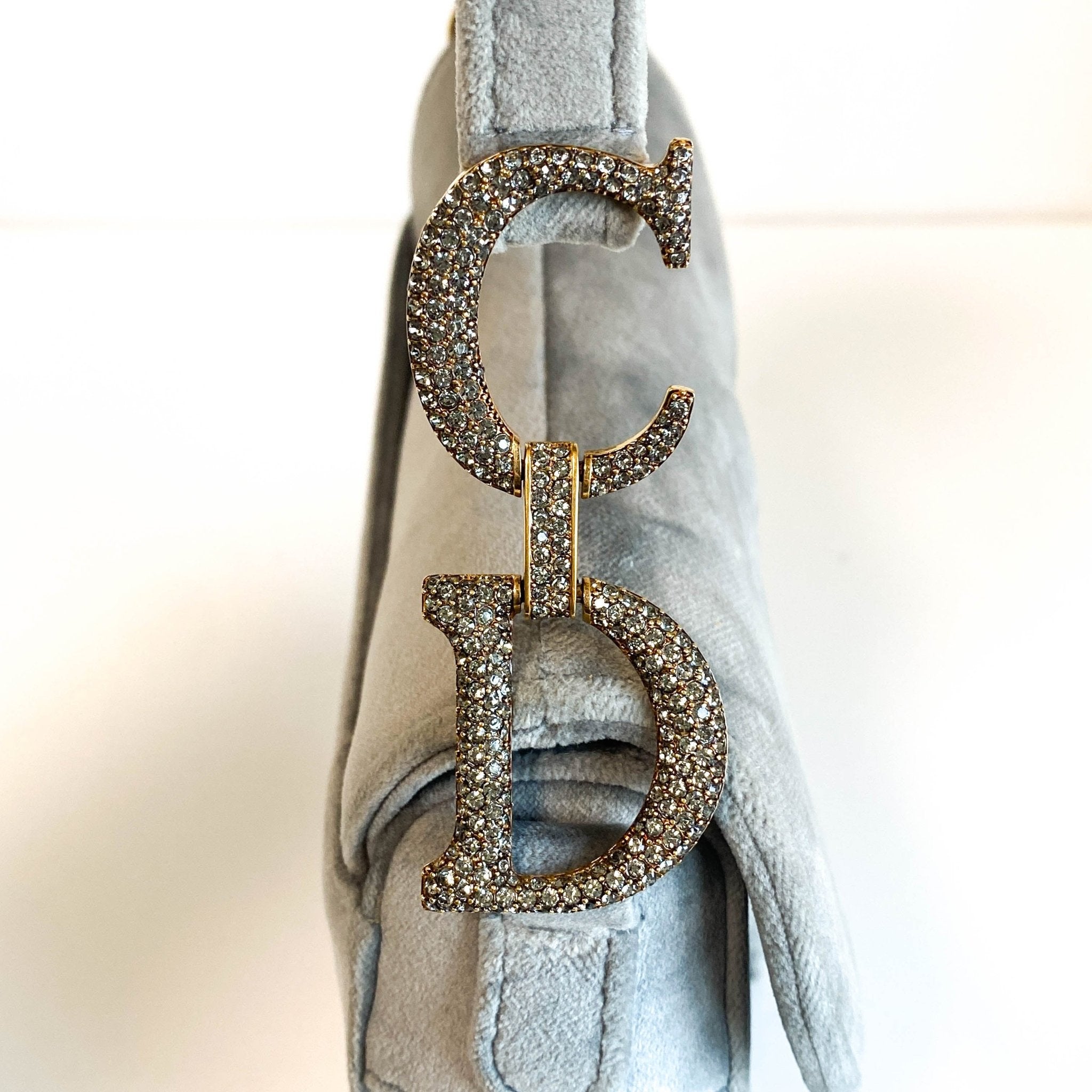 DIOR Saddle Mini Grey Suede Handle Bag, in , Sold by HIVE PRELOVED - Handle Bags, ,