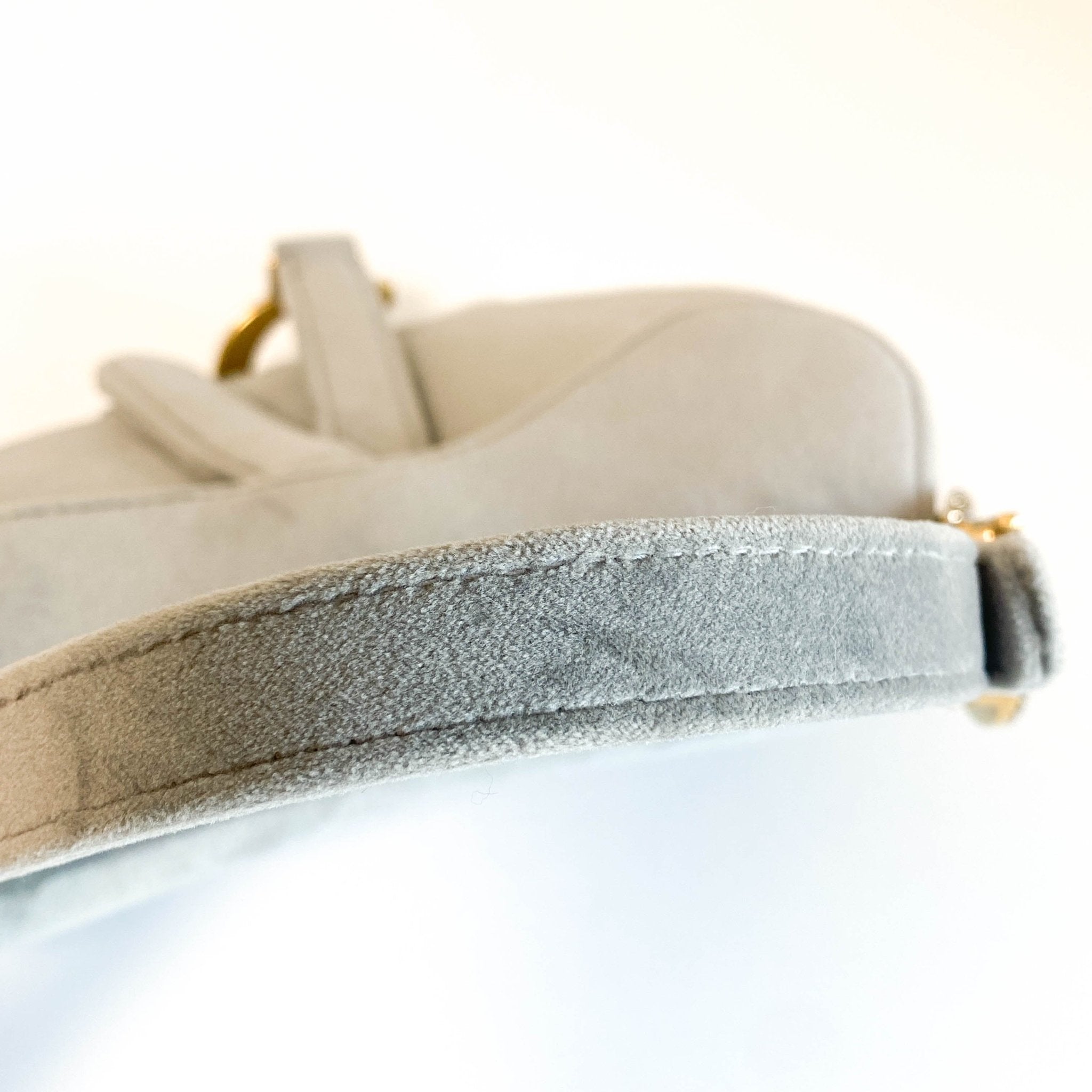 DIOR Saddle Mini Grey Suede Handle Bag, in , Sold by HIVE PRELOVED - Handle Bags, ,