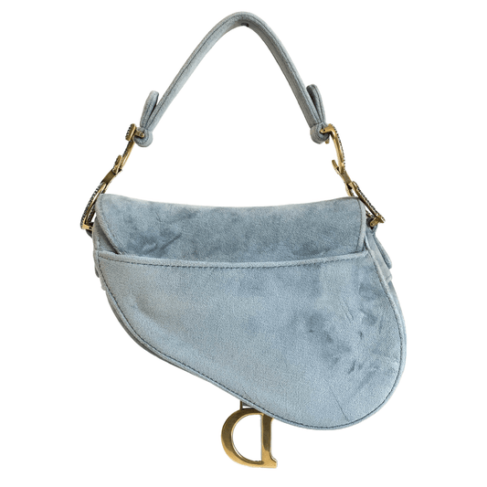DIOR Saddle Mini Grey Suede Handle Bag, in , Sold by HIVE PRELOVED - Handle Bags, ,