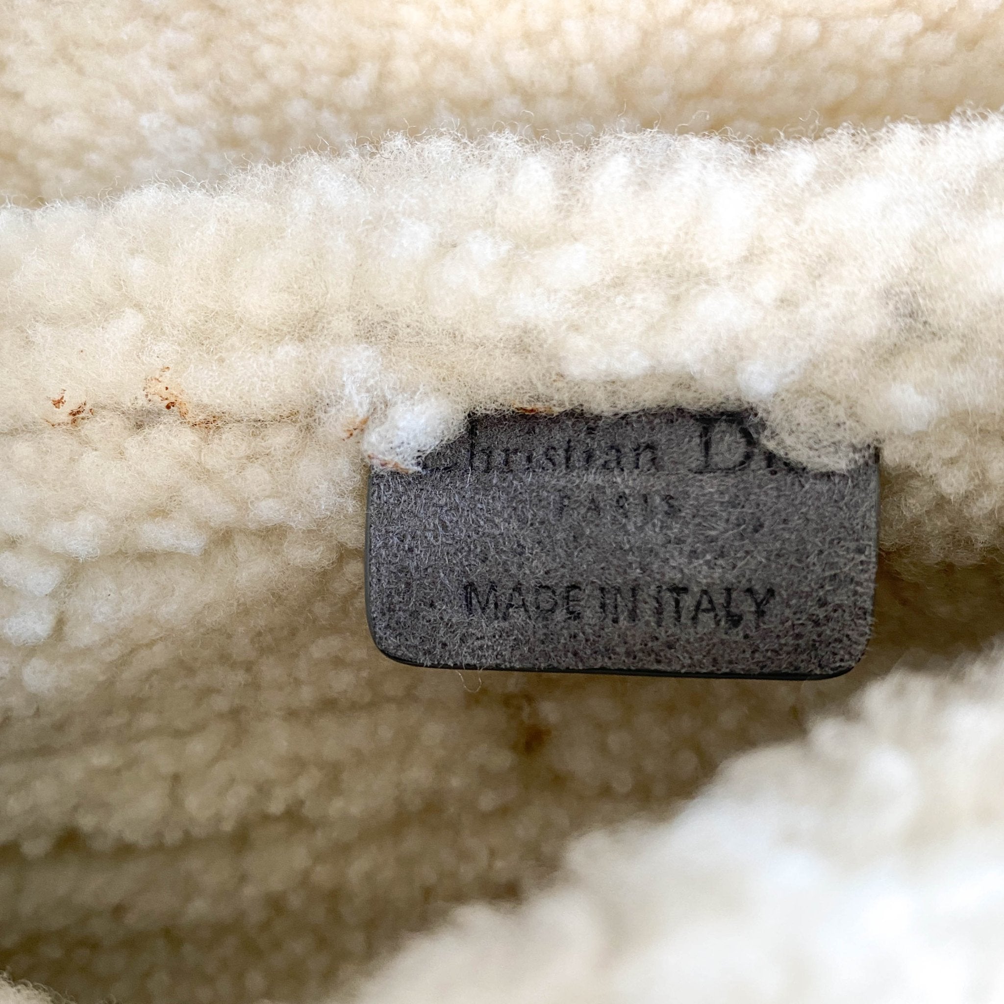 DIOR Saddle Shoulder Bag Shearling Grey White, in , Sold by HIVE PRELOVED - Shoulder Bags, ,