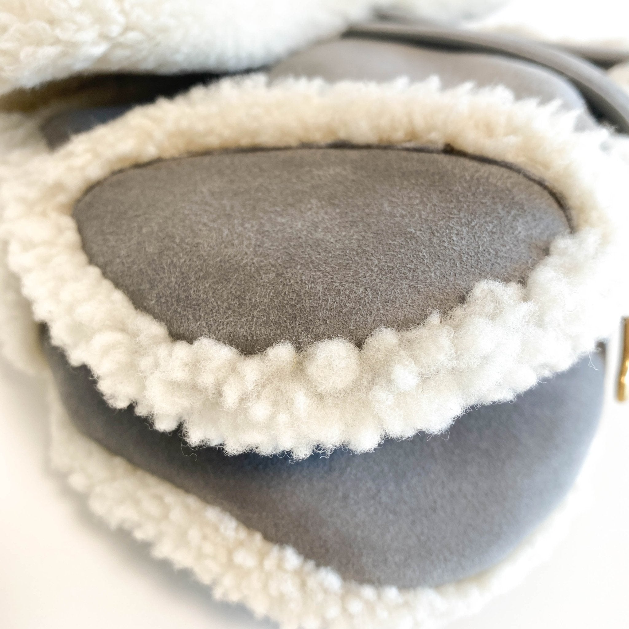 DIOR Saddle Shoulder Bag Shearling Grey White, in , Sold by HIVE PRELOVED - Shoulder Bags, ,