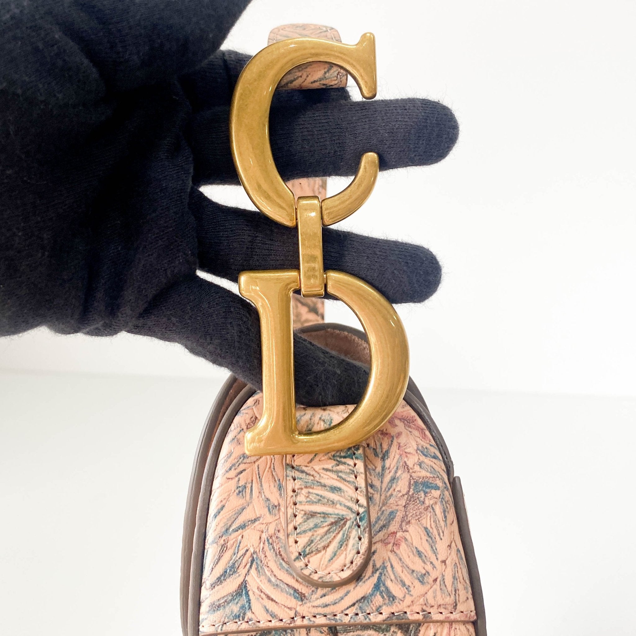 DIOR Saddle Sun Motif Engraving in Beige Leather Shoulder Bag, in , Sold by HIVE PRELOVED - Shoulder Bags, ,