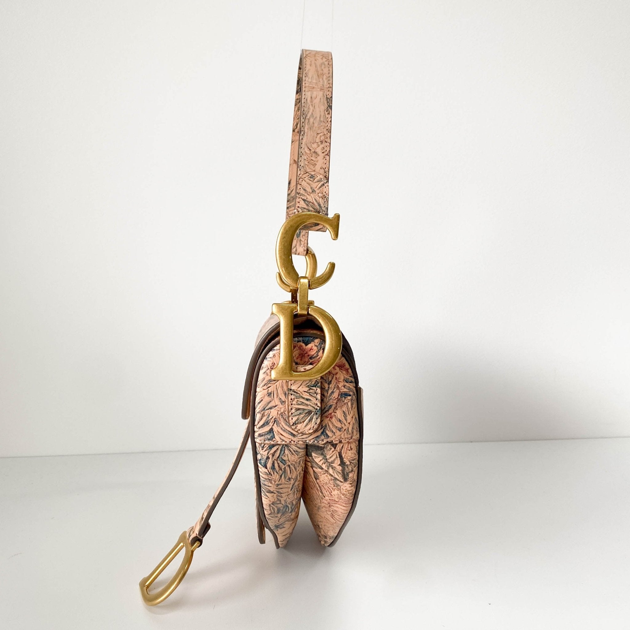 DIOR Saddle Sun Motif Engraving in Beige Leather Shoulder Bag, in , Sold by HIVE PRELOVED - Shoulder Bags, ,