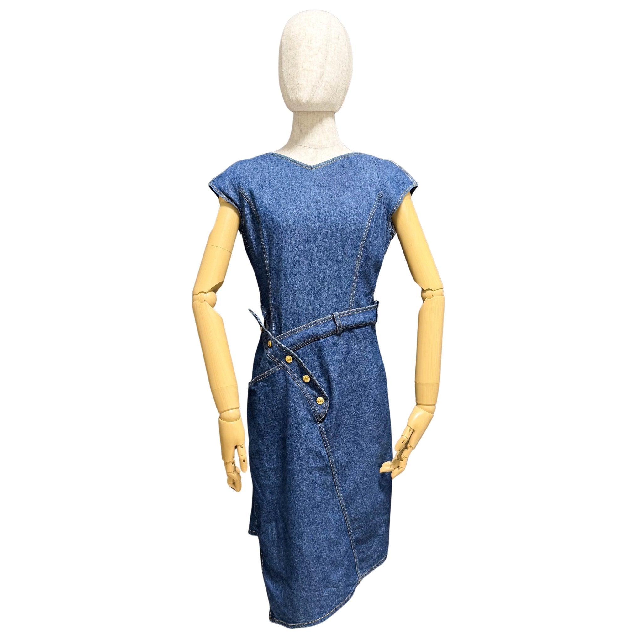 DIOR SS2000 John Galliano Blue Denim Dress, in , Sold by HIVE PRELOVED - Dresses, ,