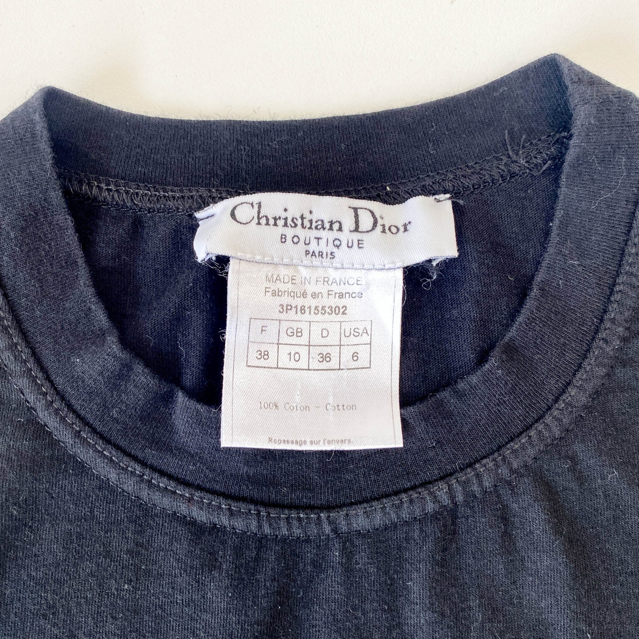 DIOR Tank Top Black Cotton Denim Dior Pattern, in , Sold by HIVE PRELOVED - Tops, ,