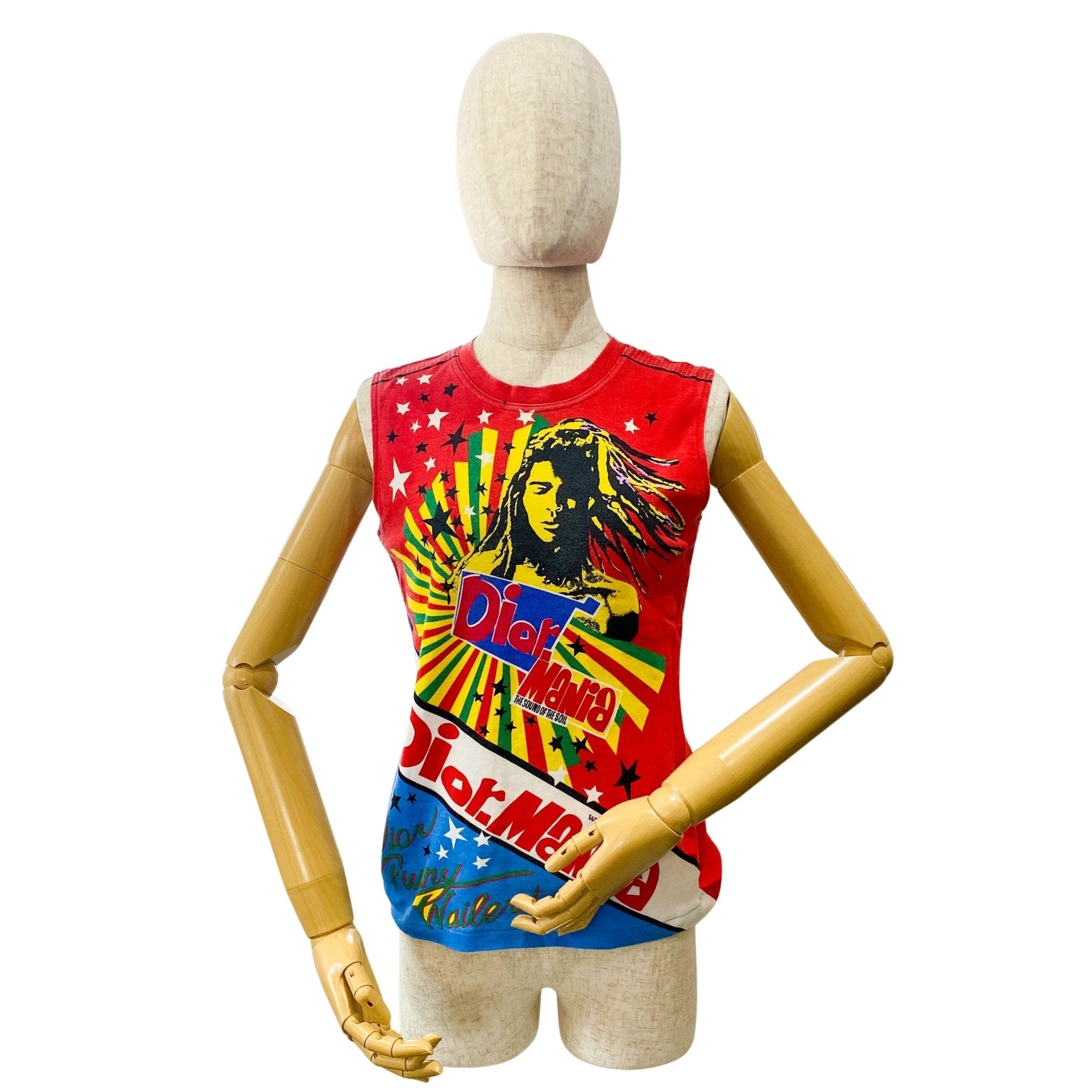 ☆ レア☆Dior タンクトップ クリスチャンディオール　ガリアーノ　ボブマリー DIOR Cotton Bob Marley Tank Top | HIVE PRELOVED