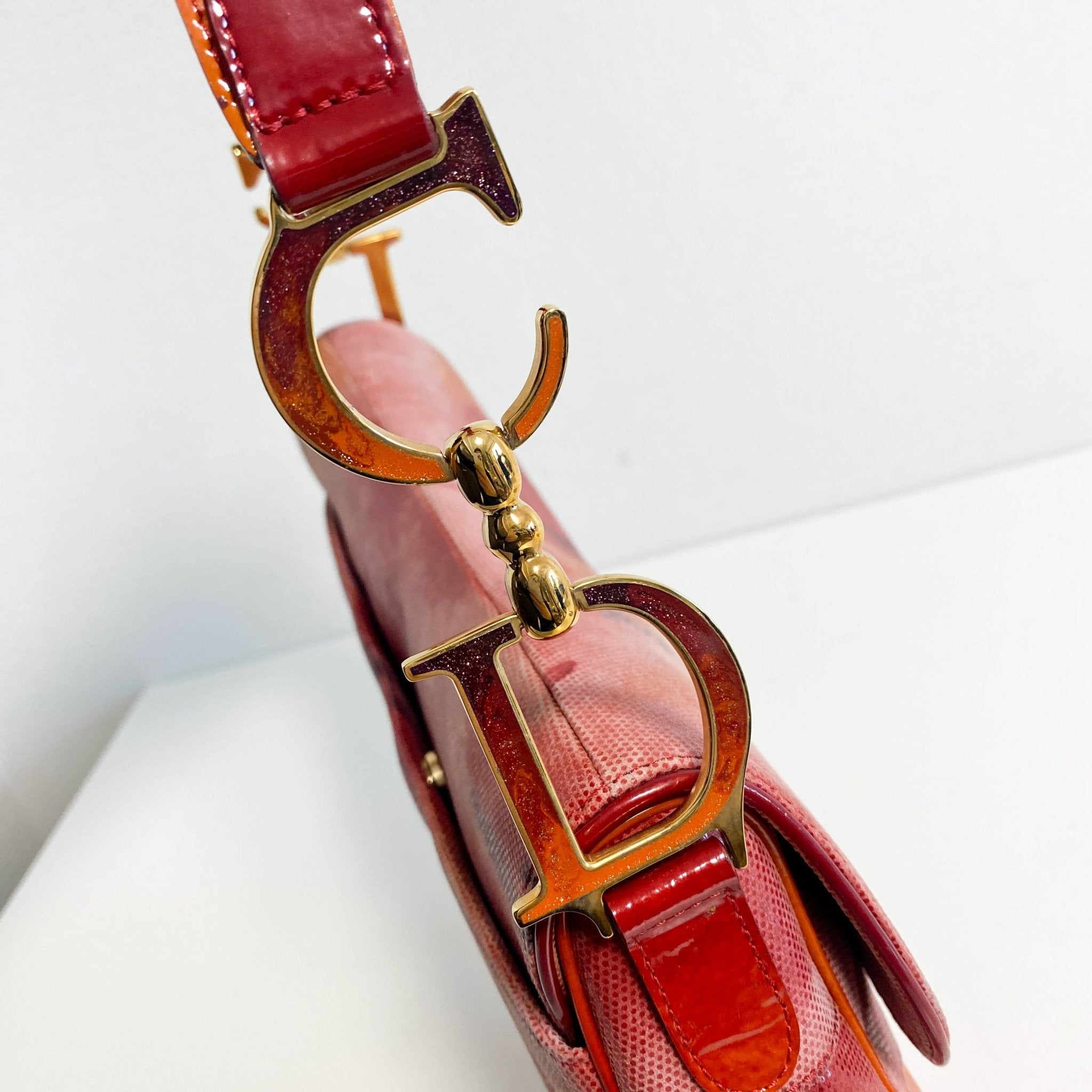 DIOR Tie Dye Saddle Red / Orange Shoulder Bag, in , Sold by HIVE PRELOVED - Shoulder Bags, ,