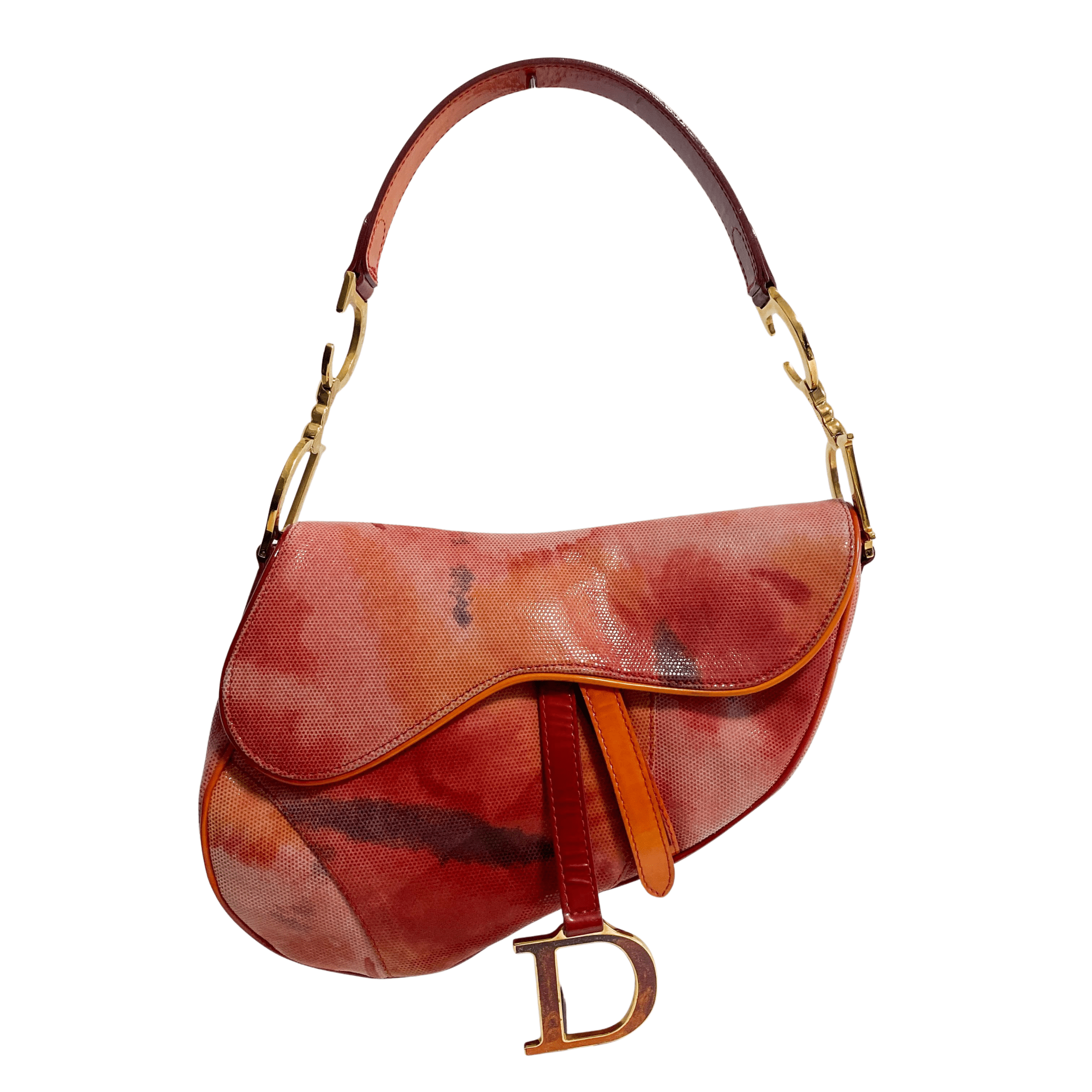 DIOR Tie Dye Saddle Red / Orange Shoulder Bag, in , Sold by HIVE PRELOVED - Shoulder Bags, ,