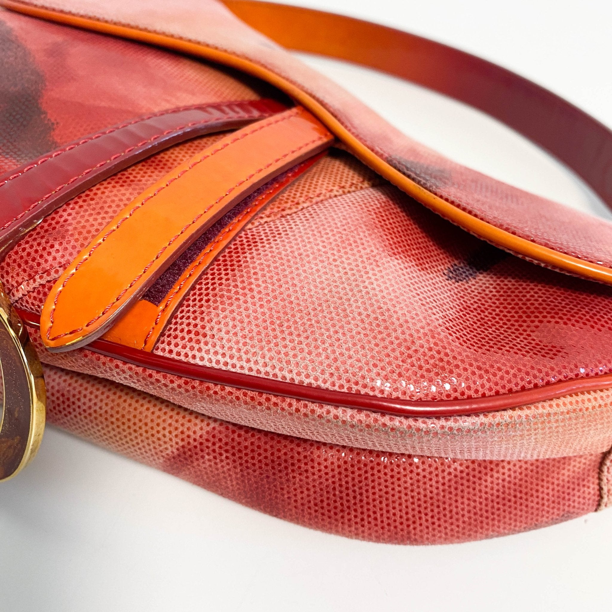 DIOR Tie Dye Saddle Red / Orange Shoulder Bag, in , Sold by HIVE PRELOVED - Shoulder Bags, ,