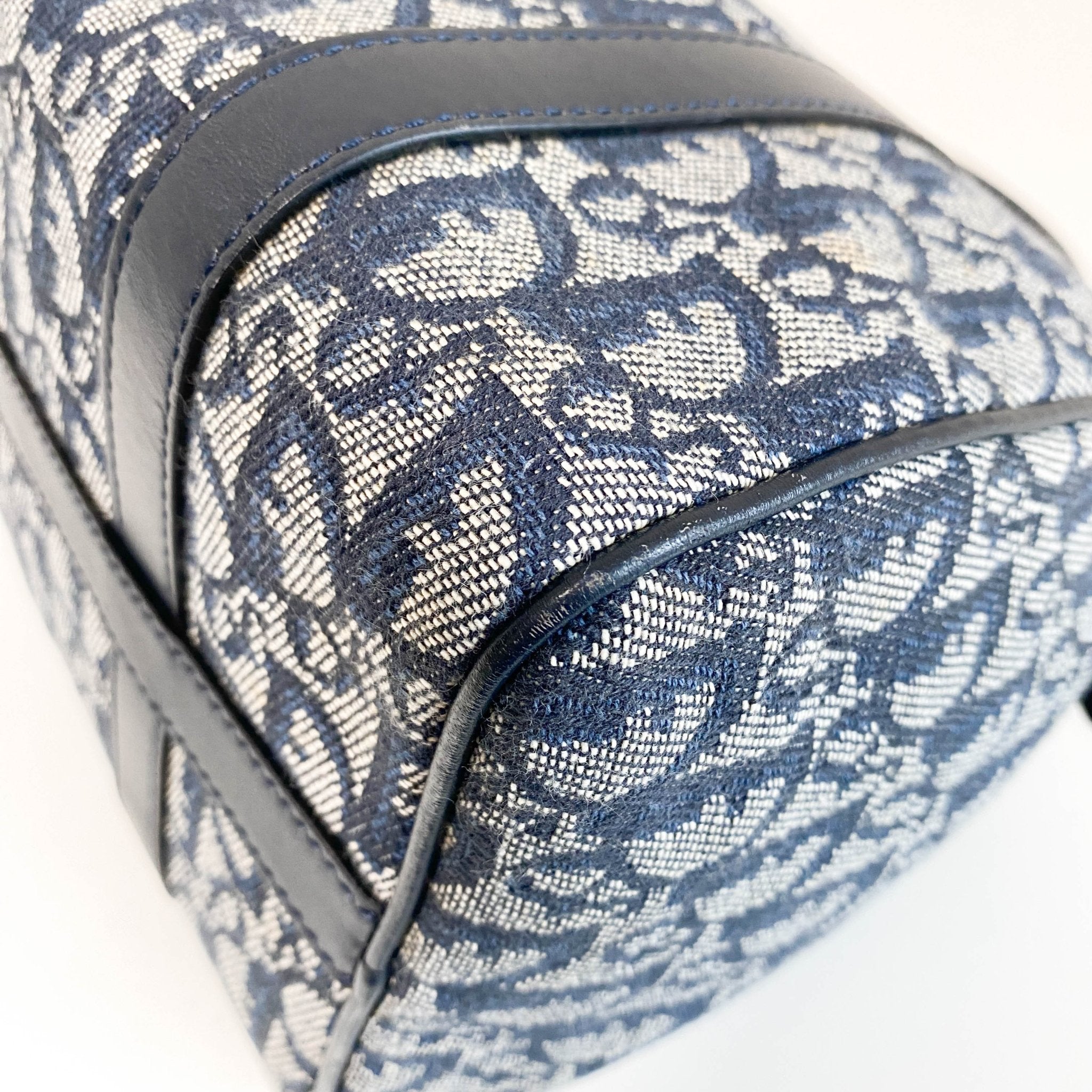 DIOR Trotter Bowling Bag 25 Navy Canvas, in , Sold by HIVE PRELOVED - Handle Bags, ,