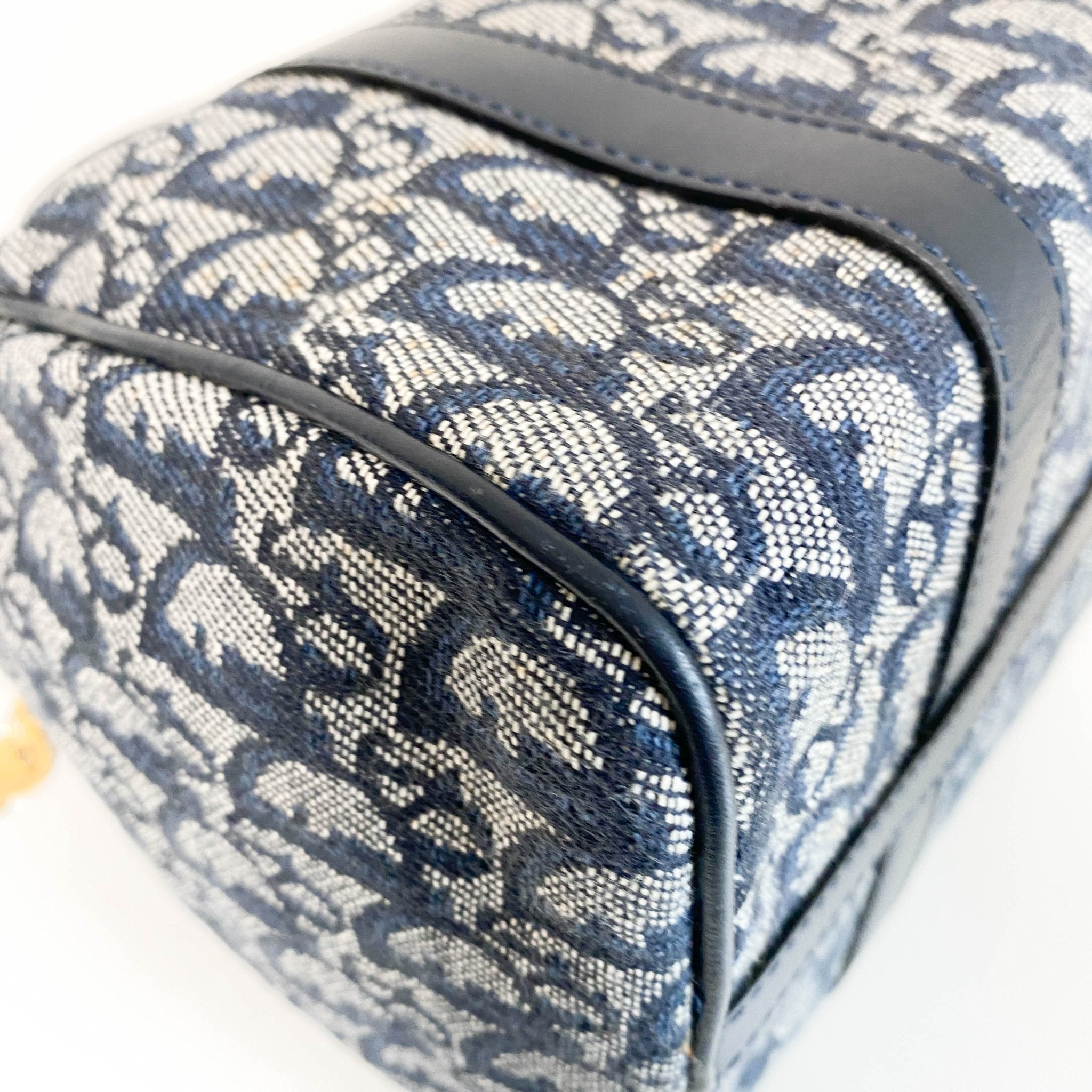 DIOR Trotter Bowling Bag 25 Navy Canvas, in , Sold by HIVE PRELOVED - Handle Bags, ,