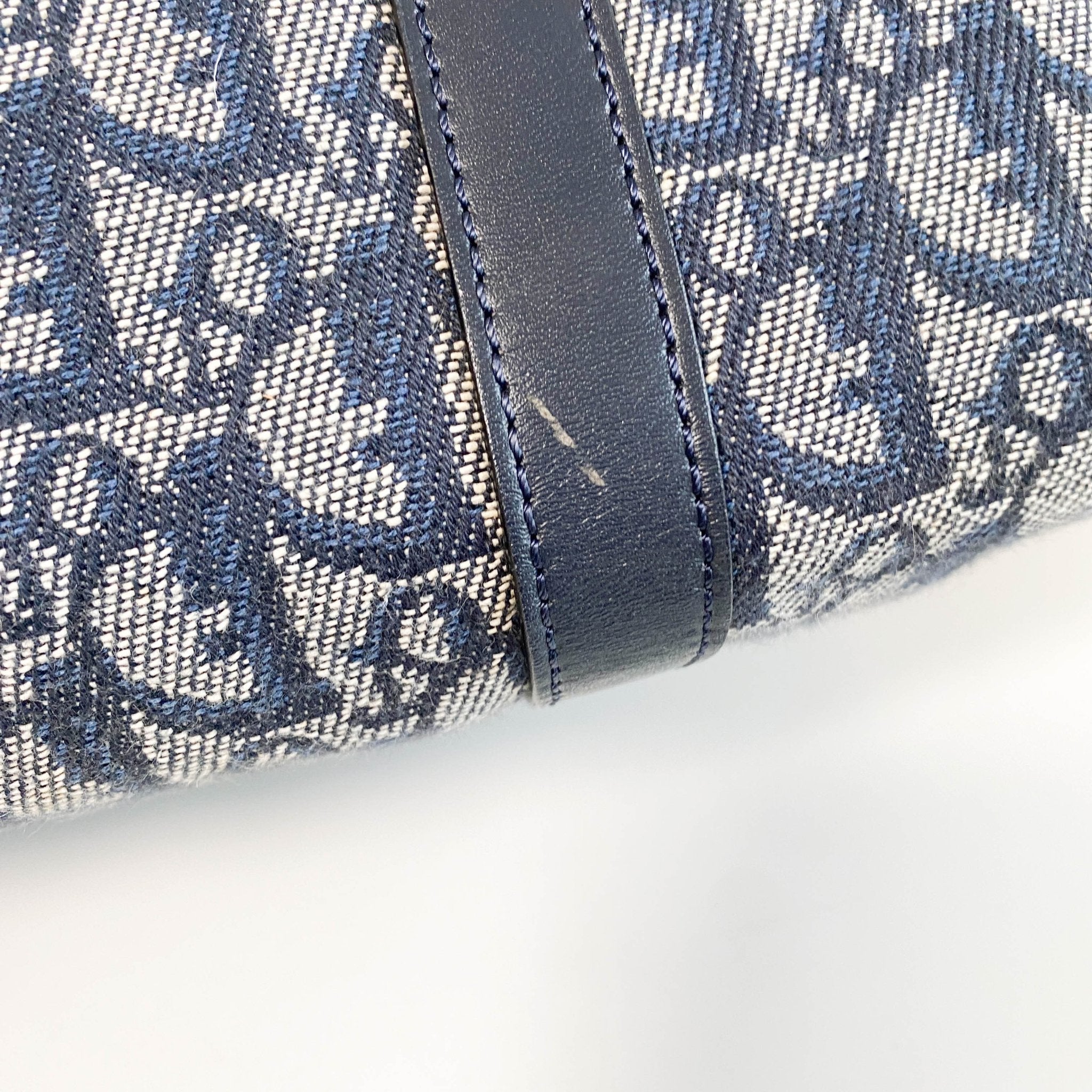 DIOR Trotter Bowling Bag 25 Navy Canvas, in , Sold by HIVE PRELOVED - Handle Bags, ,