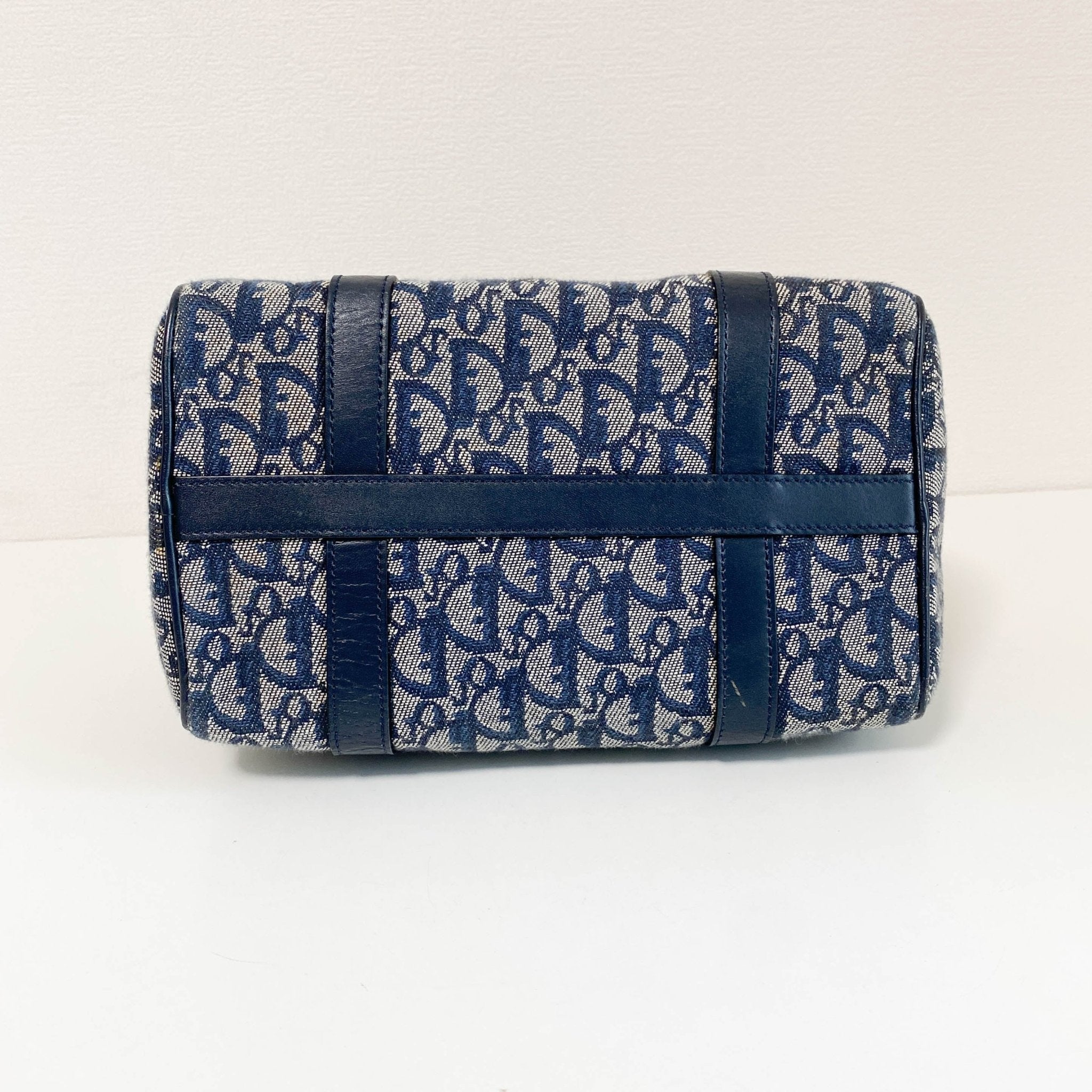 DIOR Trotter Bowling Bag 25 Navy Canvas, in , Sold by HIVE PRELOVED - Handle Bags, ,