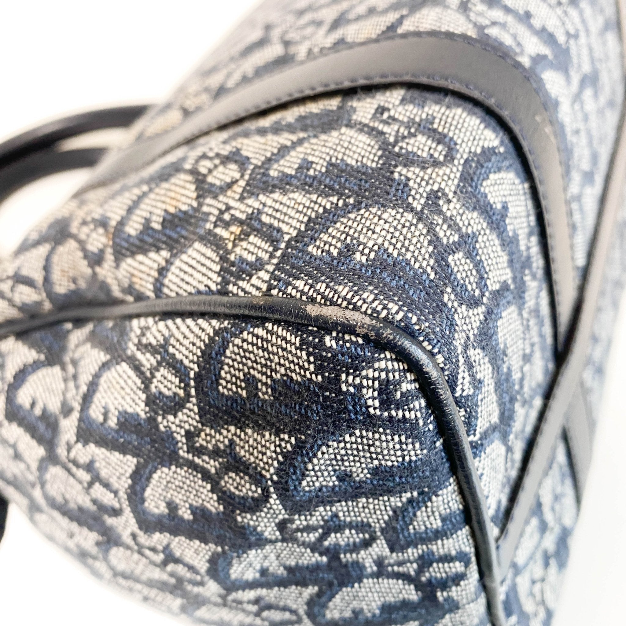 DIOR Trotter Bowling Bag 25 Navy Canvas, in , Sold by HIVE PRELOVED - Handle Bags, ,