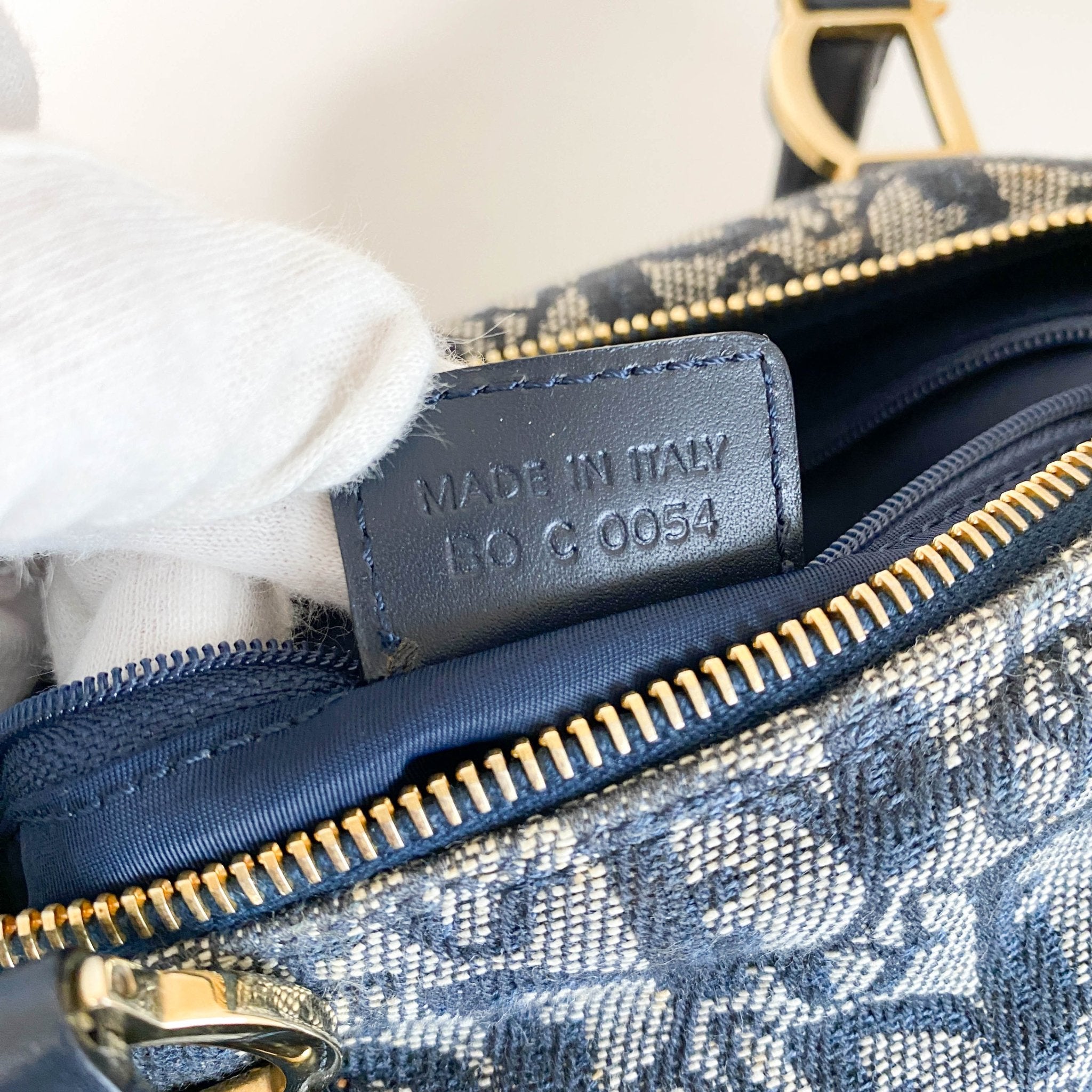 DIOR Trotter Bowling Bag 25 Navy Canvas, in , Sold by HIVE PRELOVED - Handle Bags, ,