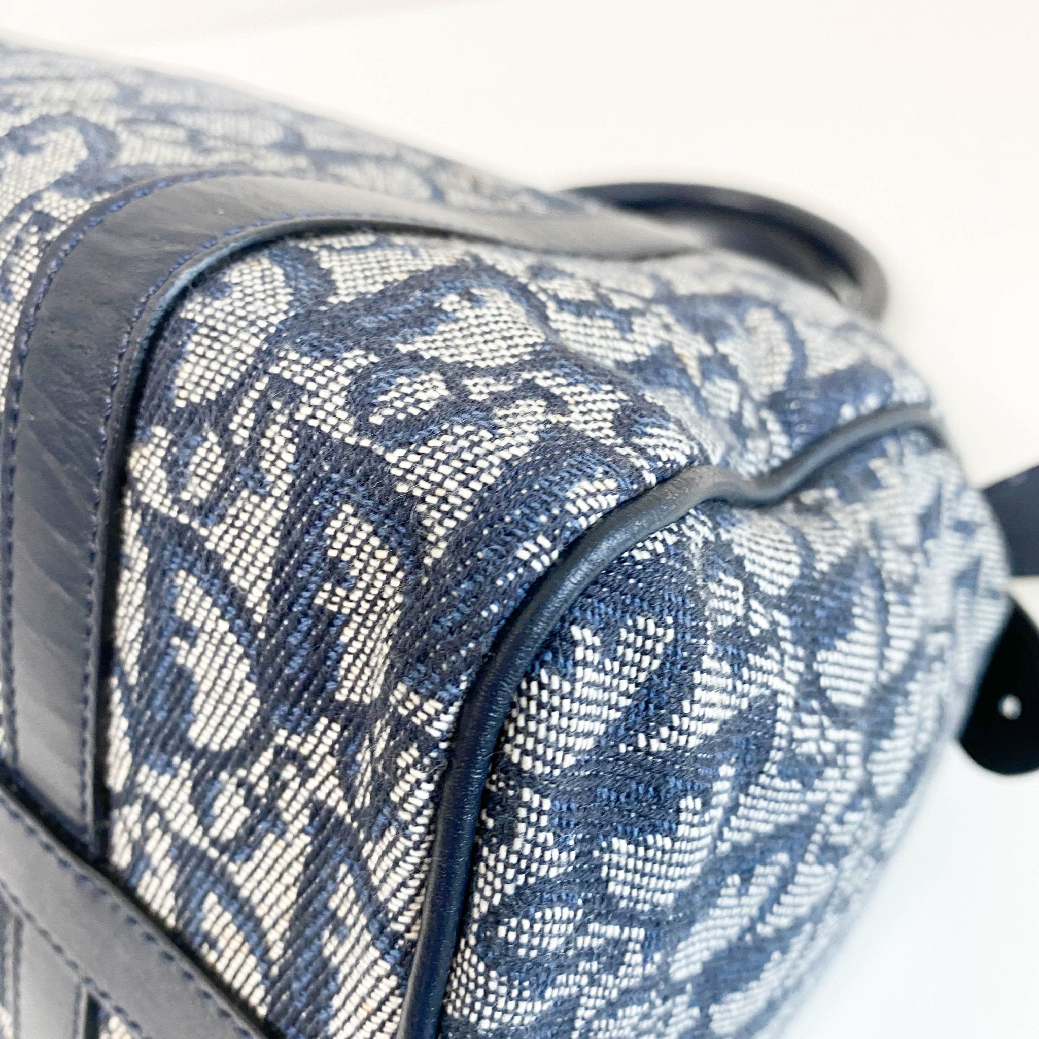 DIOR Trotter Bowling Bag 25 Navy Canvas, in , Sold by HIVE PRELOVED - Handle Bags, ,