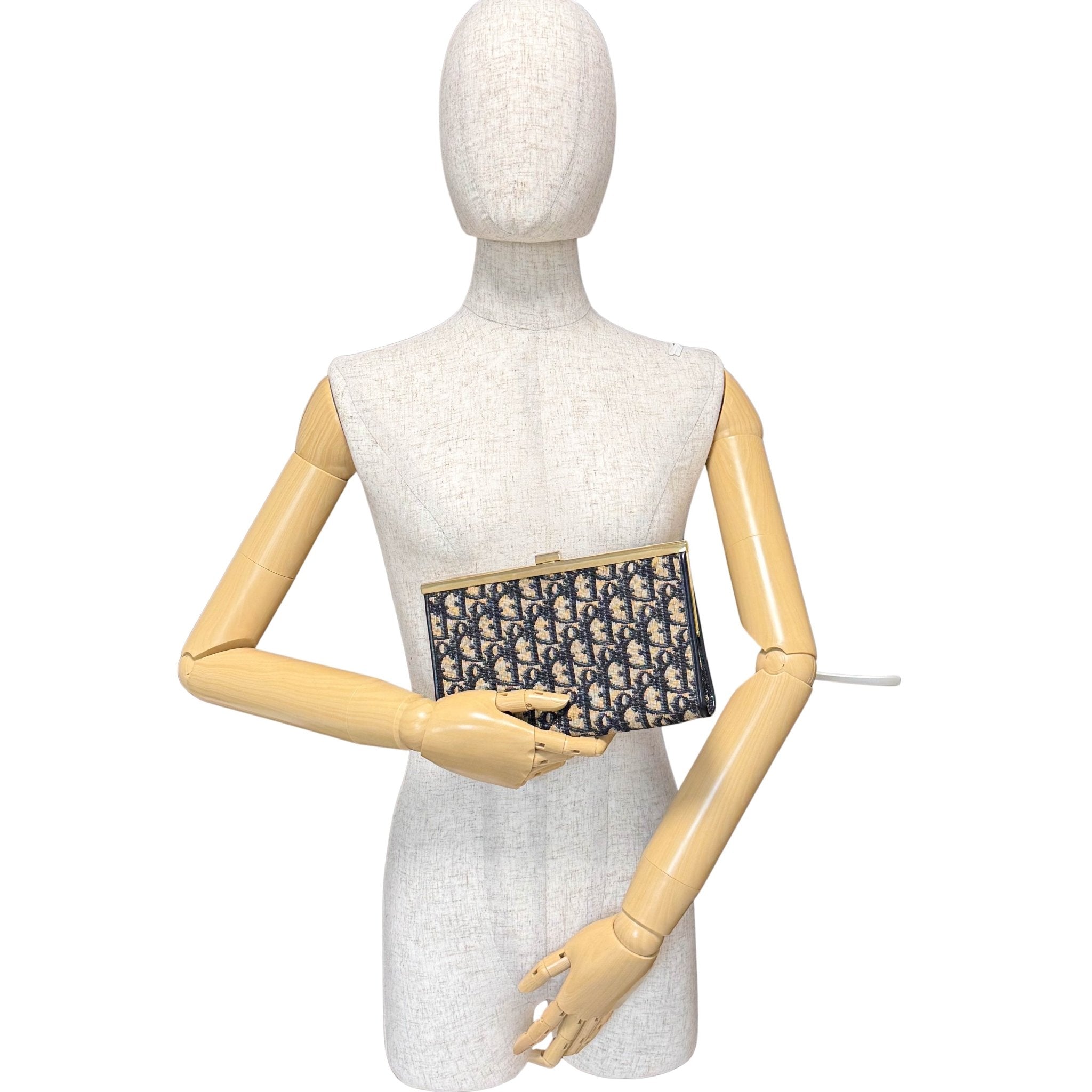 DIOR Trotter Canvas Navy Clutch, in , Sold by HIVE PRELOVED - Clutch bags, ,