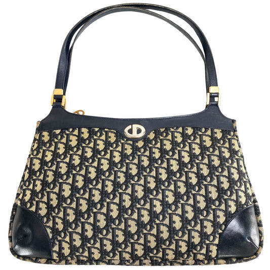 DIOR Trotter Oblique Navy Canvas Shouler Bag, in , Sold by HIVE PRELOVED - Shoulder Bags, ,
