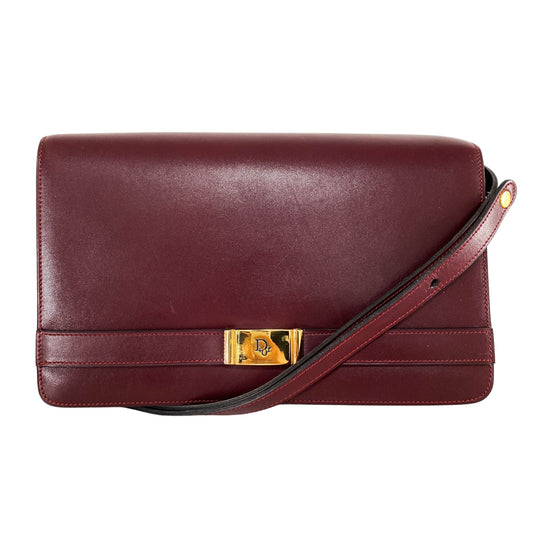 DIOR Vintage Burgundy Leather Shoulder Bag, in , Sold by HIVE PRELOVED - Shoulder Bags, ,