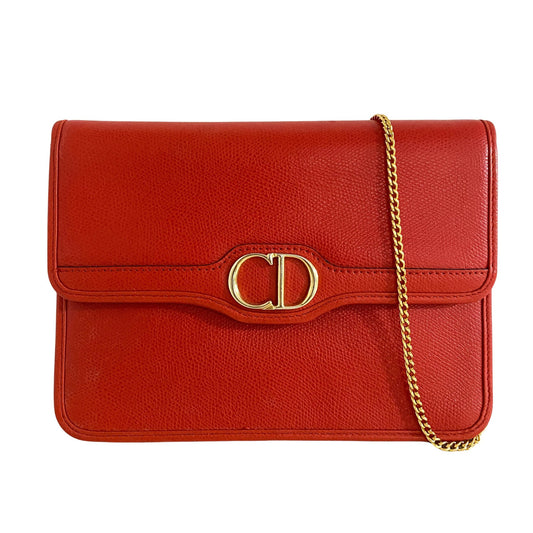 DIOR Vintage Crossbody / Shoulder Bag, Leather (unspecified) in Red, Sold by HIVE PRELOVED - Crossbody bags, Shoulder Bags,