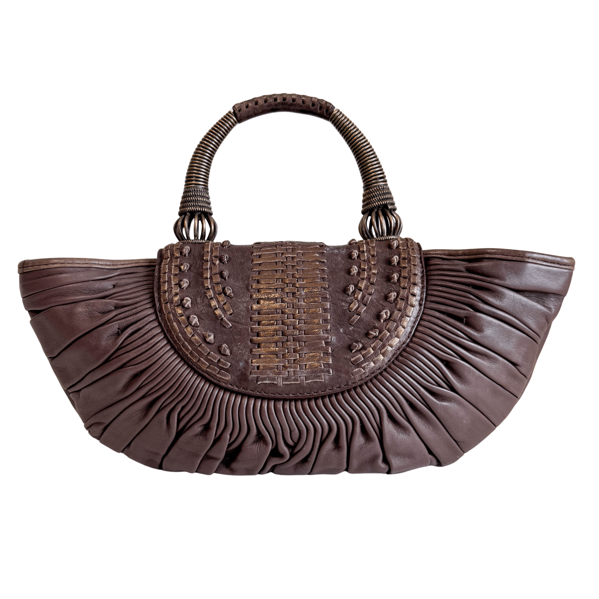 DIOR Vintage Dior Brown Leather Top Handle Bag, in , Sold by HIVE PRELOVED - Handle Bags, ,