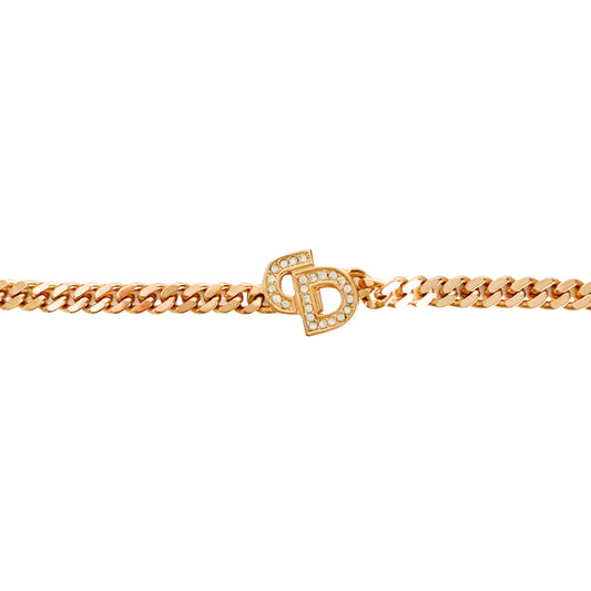 DIOR Vintage Dior Rhinestone Logo Plate 16.5cm Bracelet, in , Sold by HIVE PRELOVED - Bracelets / Bangles, ,