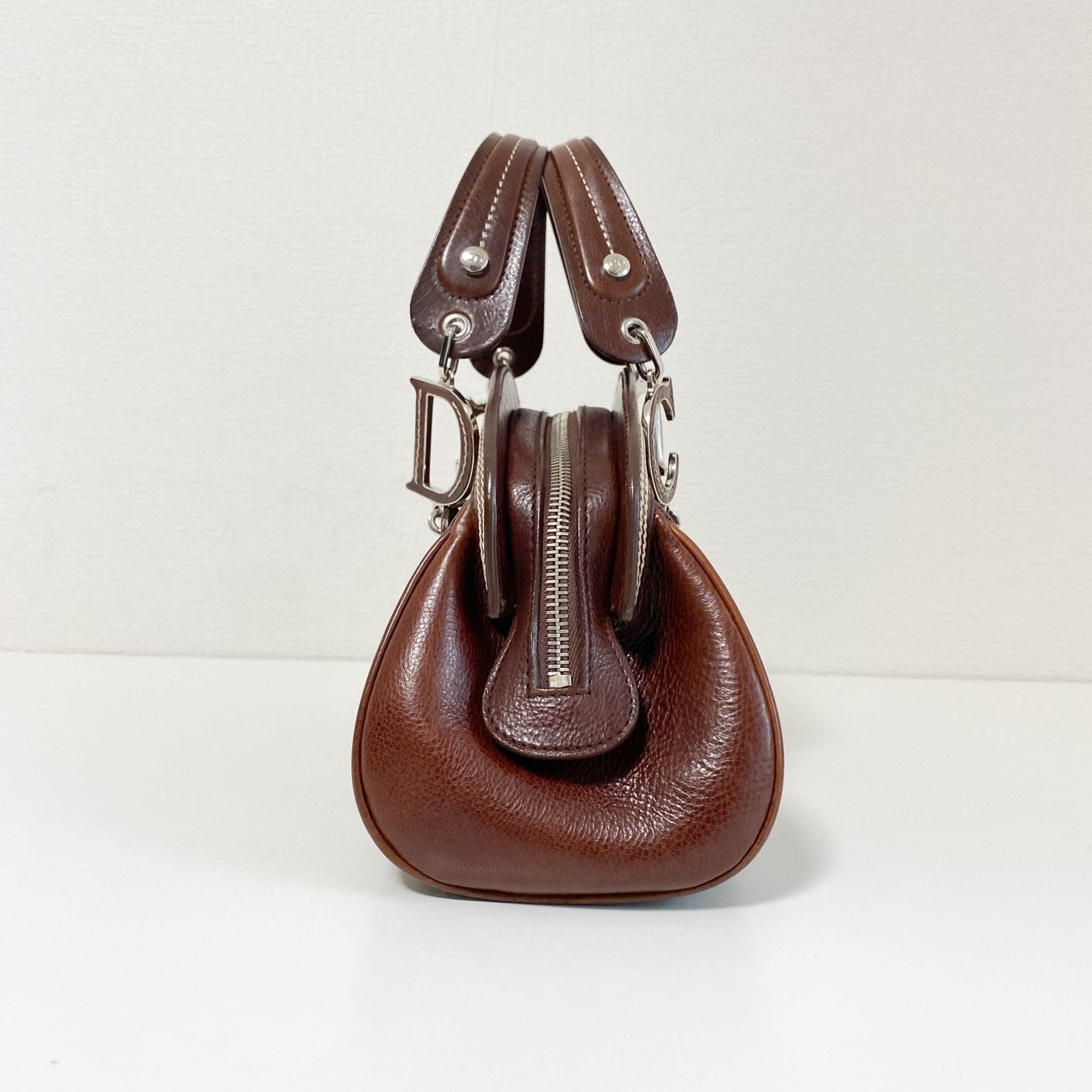 DIOR Vintage Mini Brown Embroidered Shoulder Bag, in , Sold by HIVE PRELOVED - Mini bags, Shoulder Bags,