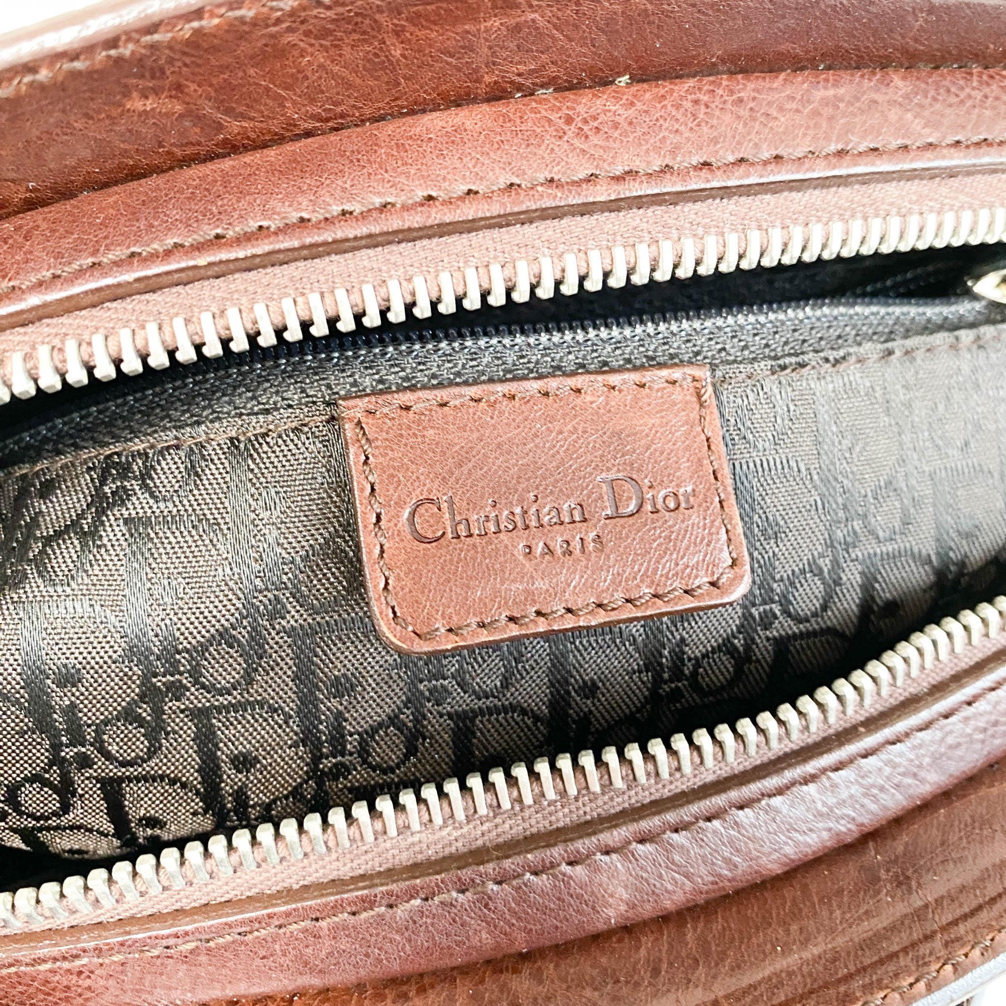 DIOR Vintage Mini Brown Embroidered Shoulder Bag, in , Sold by HIVE PRELOVED - Mini bags, Shoulder Bags,