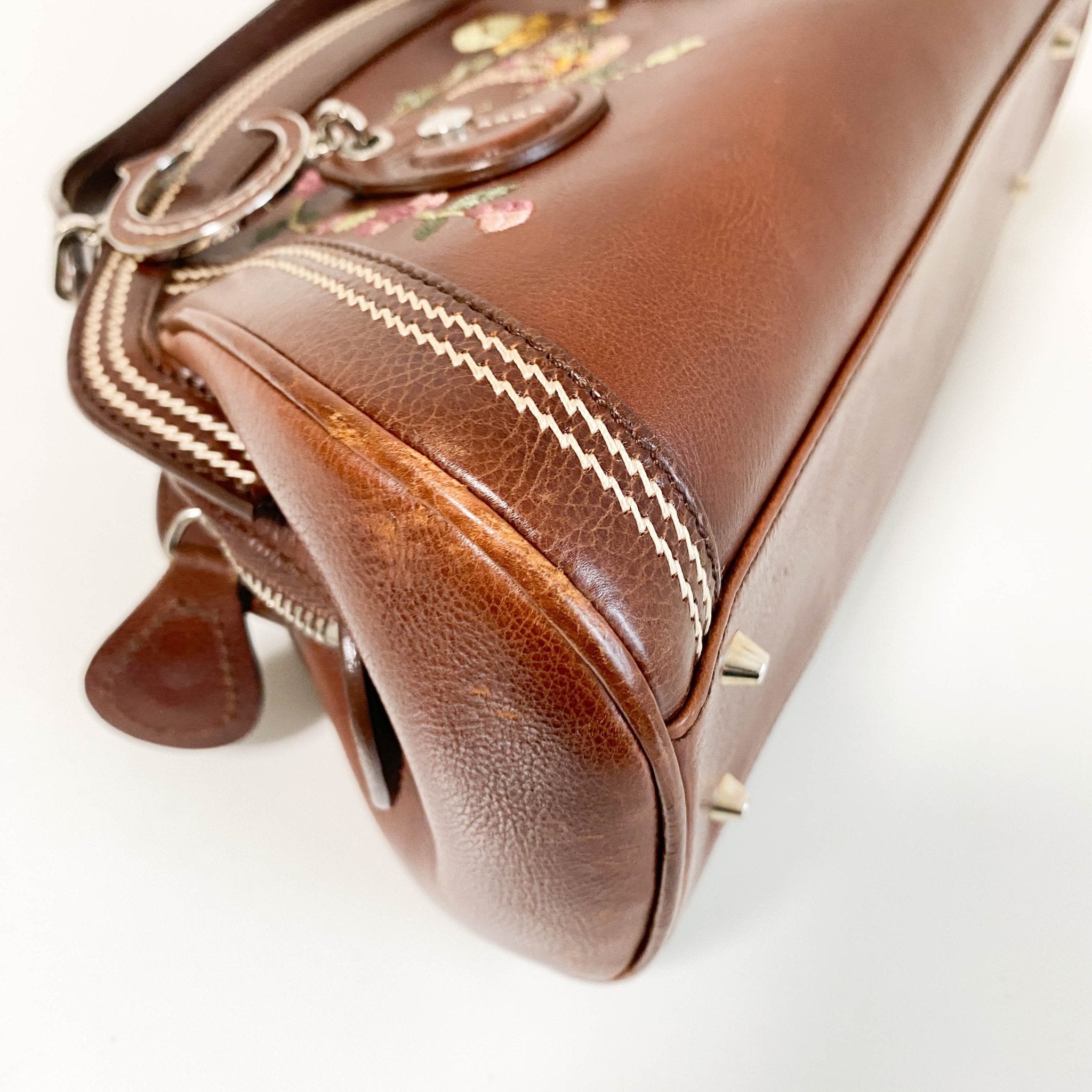 DIOR Vintage Mini Brown Embroidered Shoulder Bag, in , Sold by HIVE PRELOVED - Mini bags, Shoulder Bags,