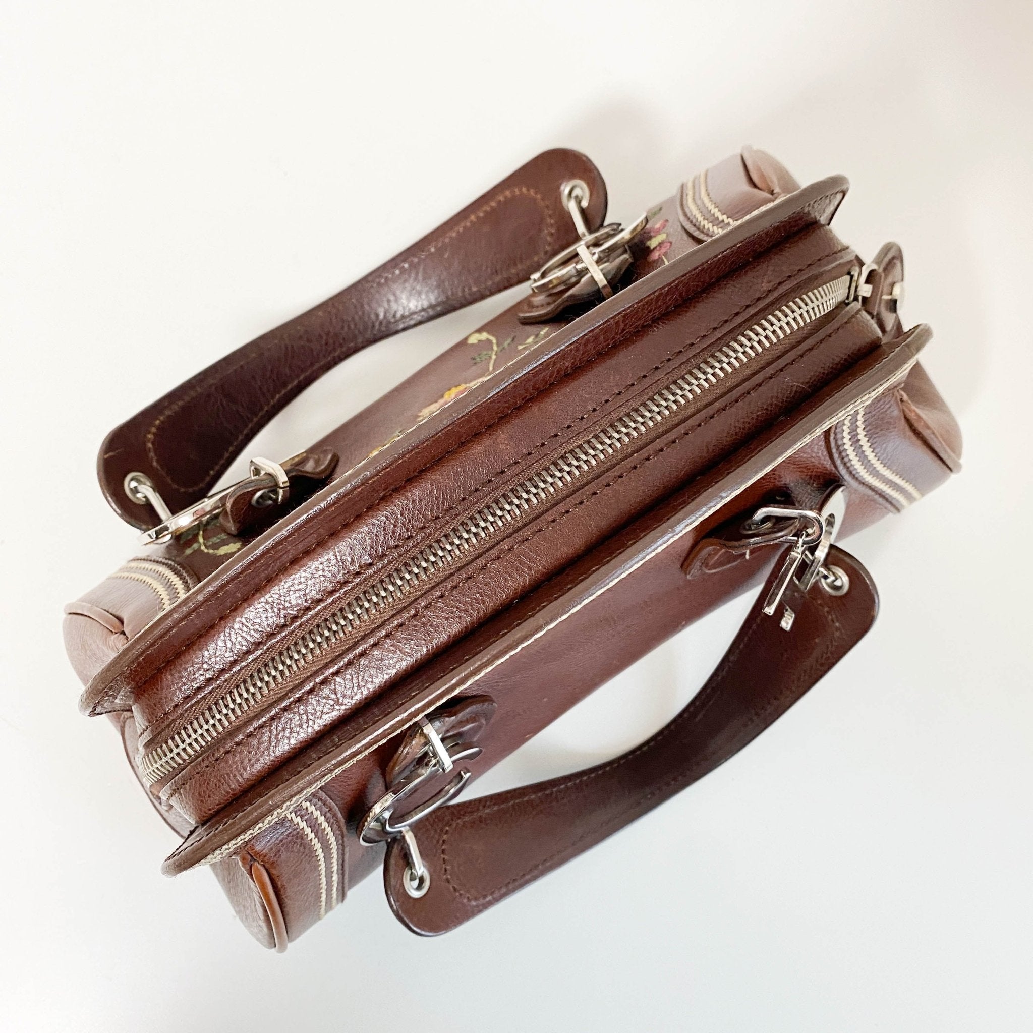 DIOR Vintage Mini Brown Embroidered Shoulder Bag, in , Sold by HIVE PRELOVED - Mini bags, Shoulder Bags,