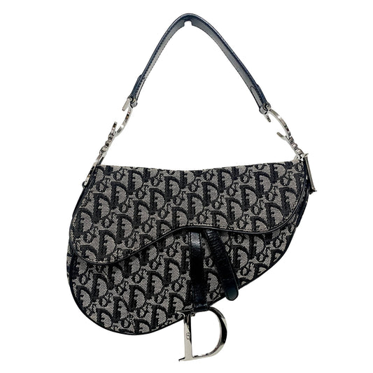 DIOR Vintage Saddle Trotter Black Canvas, in , Sold by HIVE PRELOVED - Shoulder Bags, ,