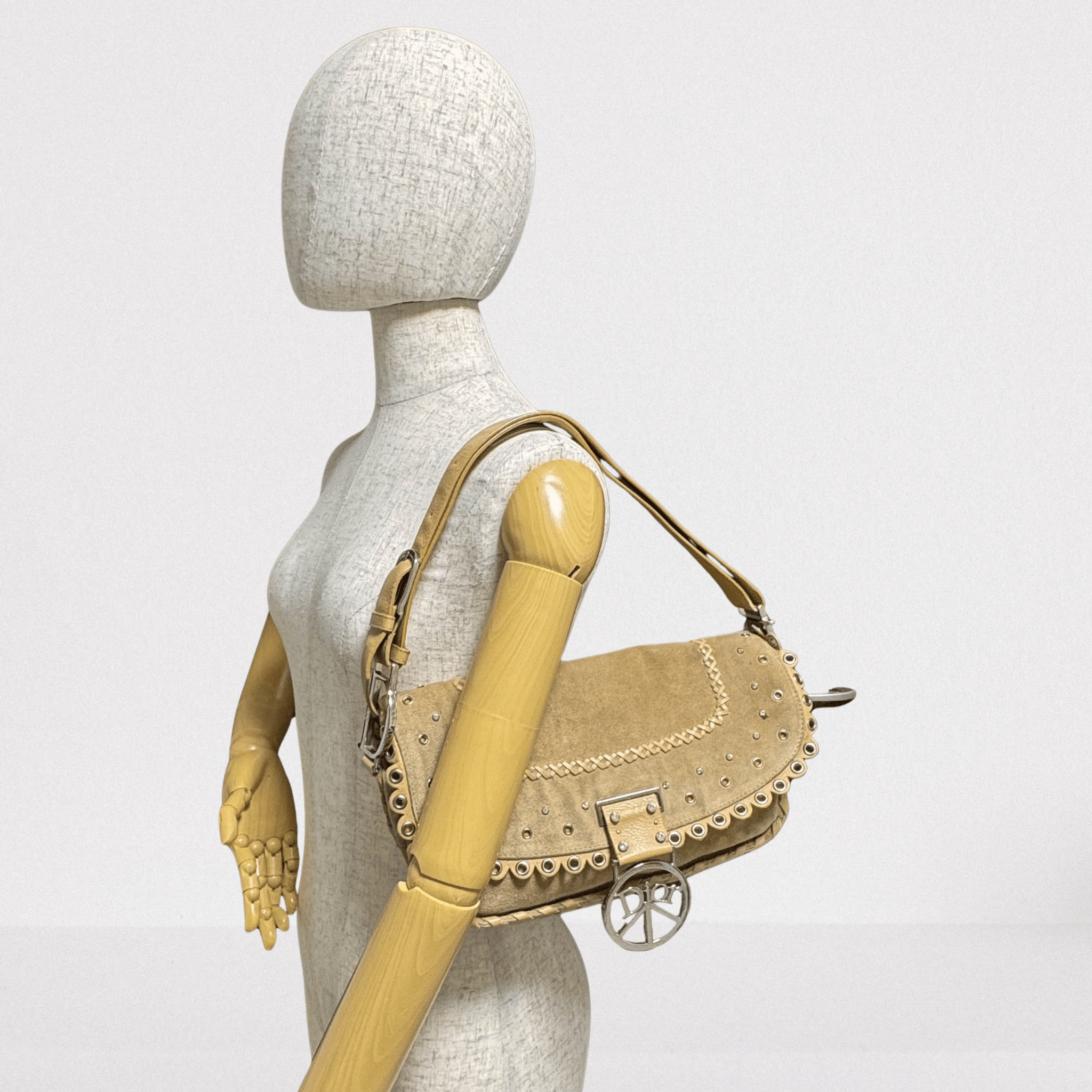 DIOR Vintage Suede Beige Shoulder Bag, in , Sold by HIVE PRELOVED - Shoulder Bags, ,