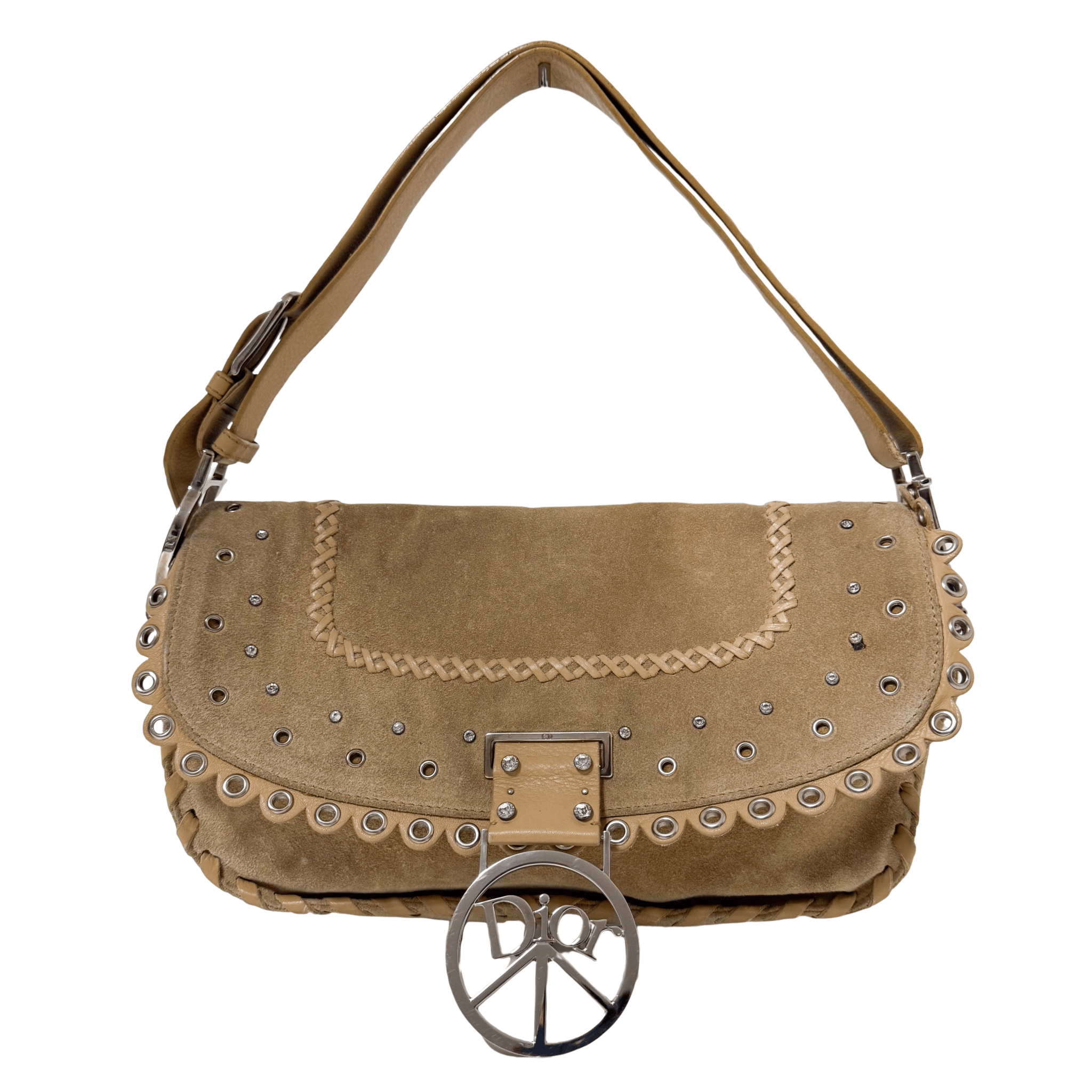 DIOR Vintage Suede Beige Shoulder Bag, in , Sold by HIVE PRELOVED - Shoulder Bags, ,