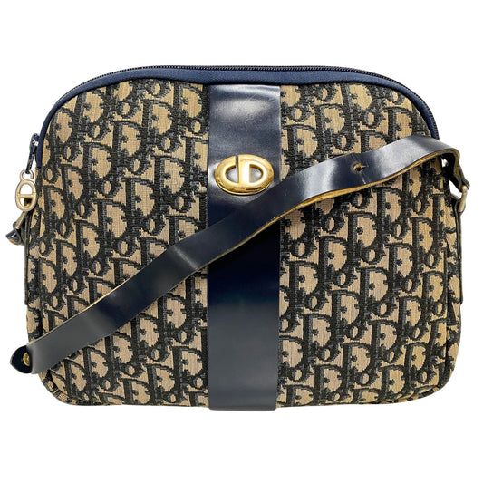 DIOR Vintage Trotter Diorissimo Navy Canvas Shoulder Bag, in , Sold by HIVE PRELOVED - Shoulder Bags, ,