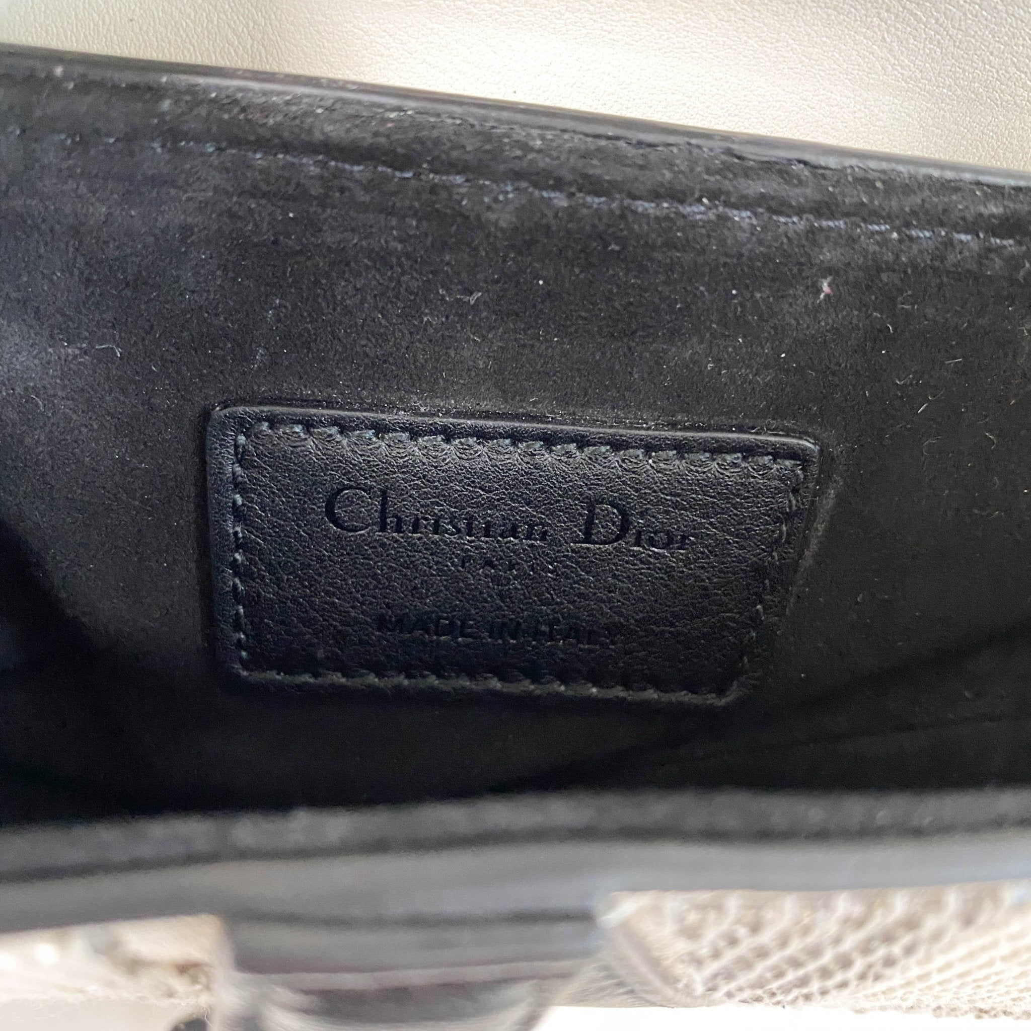 DIOR White and Black 2019 Sequin Embroidered Check Mini Saddle bag, in , Sold by HIVE PRELOVED - Shoulder Bags, ,