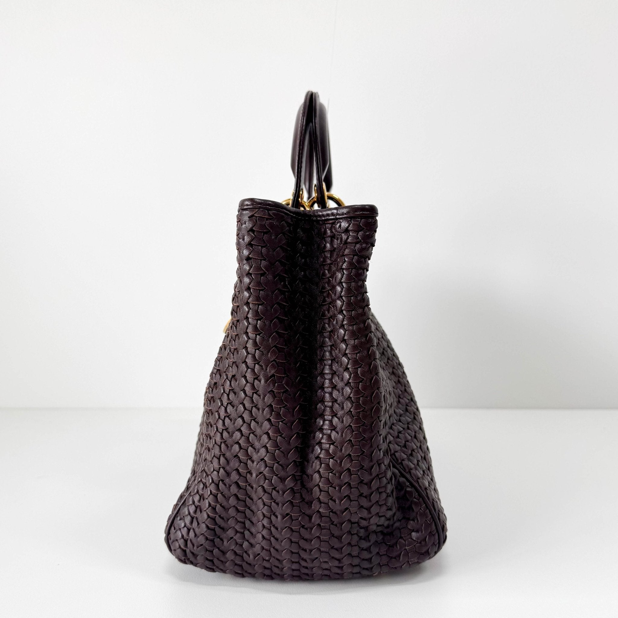 DIOR Woven Soft Lady Dior Leather Tote Bag, in , Sold by HIVE PRELOVED - Handle Bags, Totes,