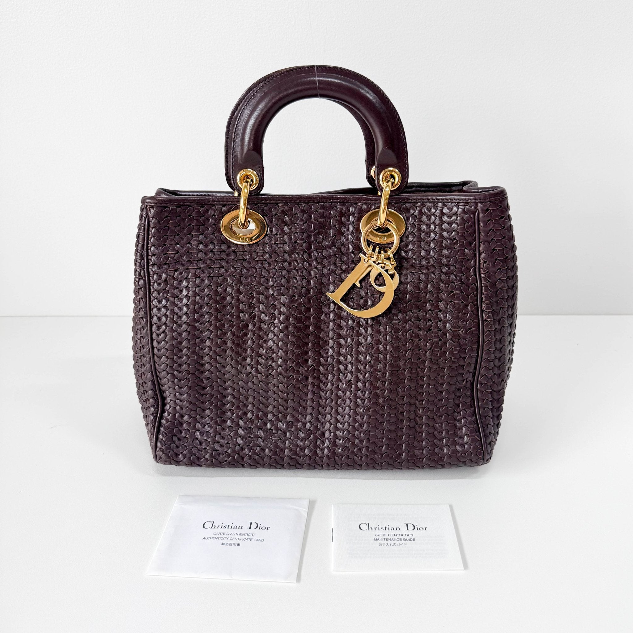 DIOR Woven Soft Lady Dior Leather Tote Bag, in , Sold by HIVE PRELOVED - Handle Bags, Totes,