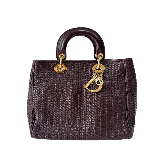 DIOR Woven Soft Lady Dior Leather Tote Bag, in , Sold by HIVE PRELOVED - Handle Bags, Totes,