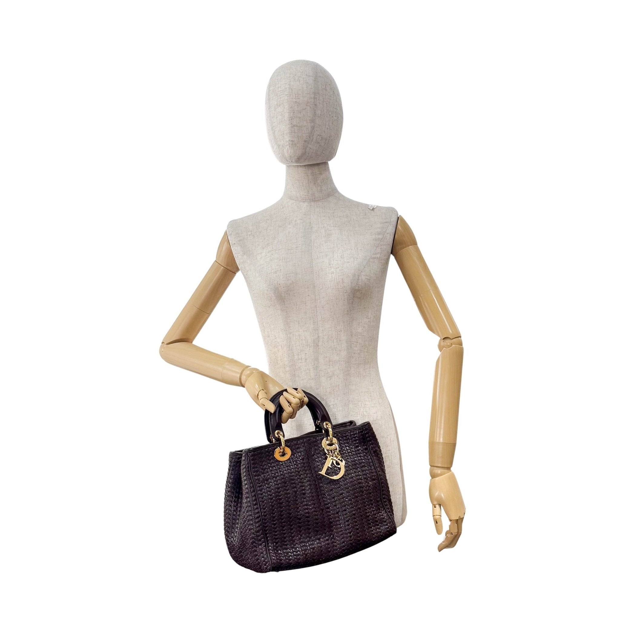 DIOR Woven Soft Lady Dior Leather Tote Bag, in , Sold by HIVE PRELOVED - Handle Bags, Totes,