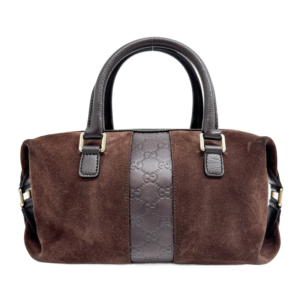 Brown Suede Hand Bag