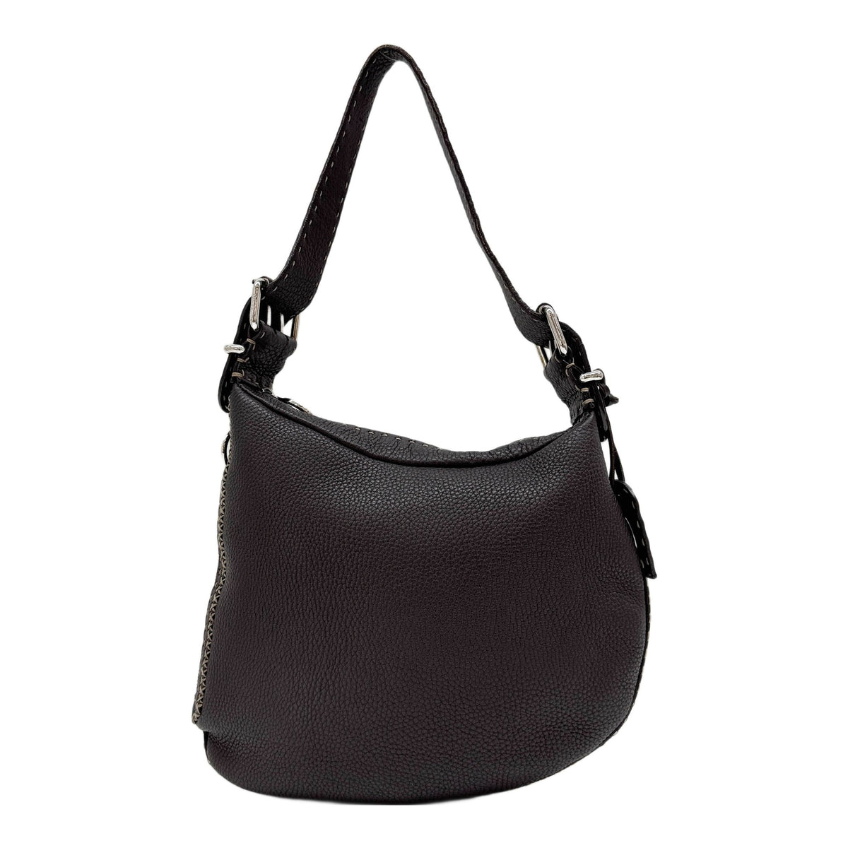 Selleria Dark Brown Leather Shoulder Bag