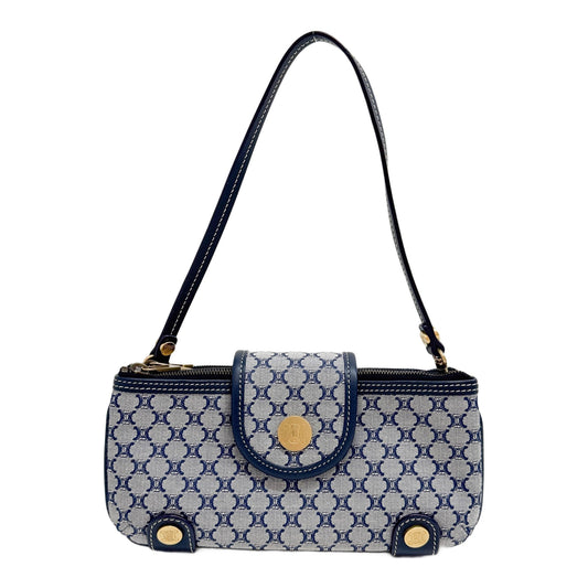 Blue Macadam Canvas Shoulder Bag