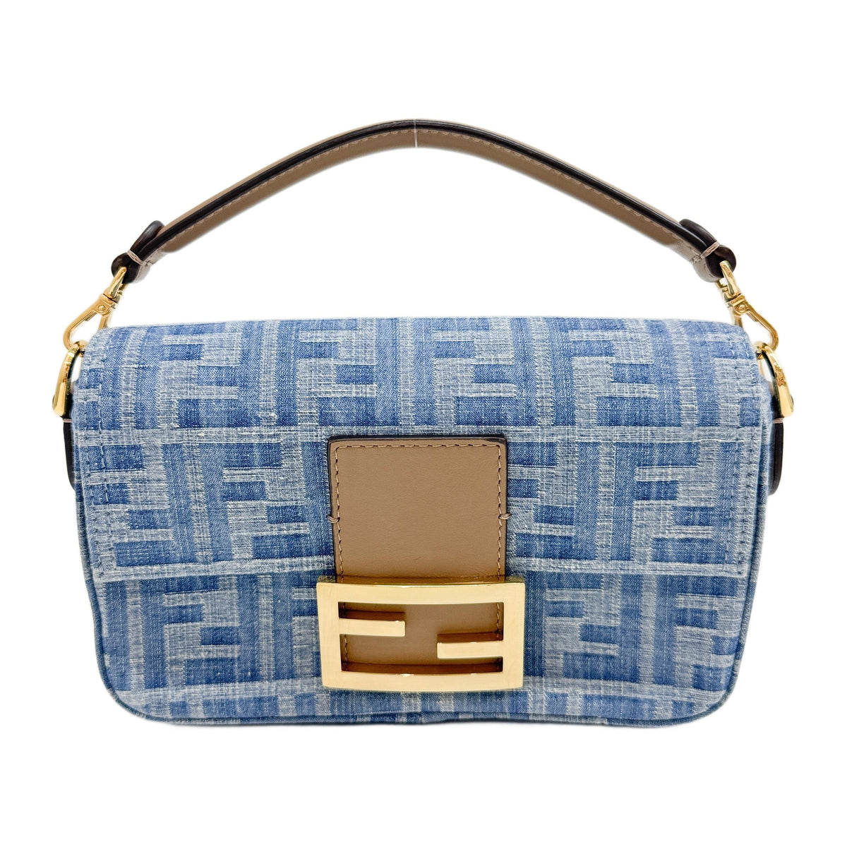 Mini Baguette Blue Zucca Denim Two Way Bag