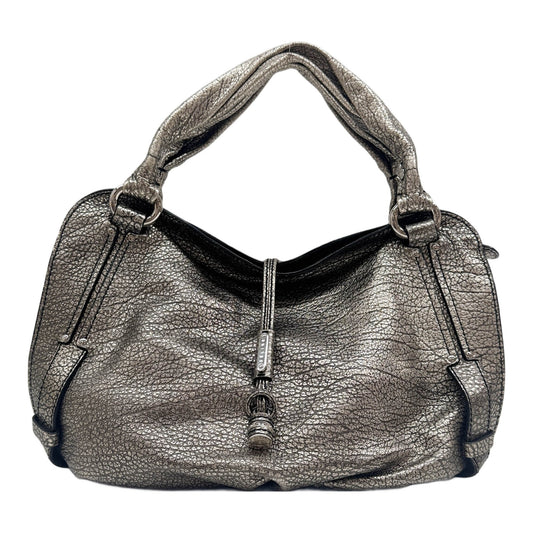 Bittersweet Metallic Gold Tone Leather Hand Bag