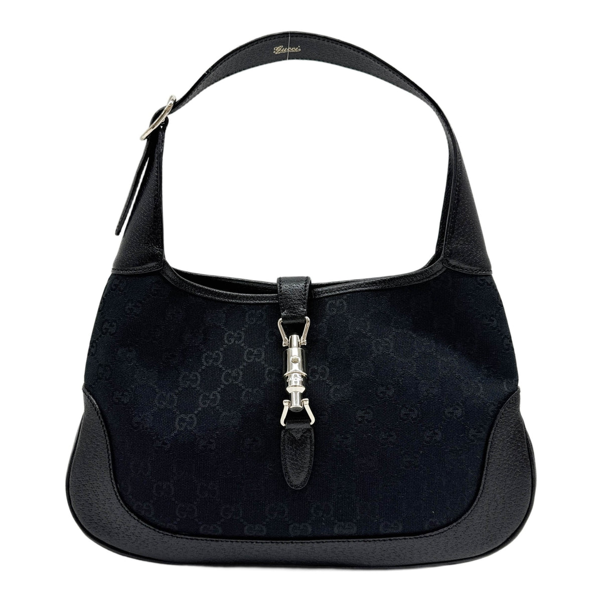 Jackie 1961 Black GG Canvas Shoulder Bag